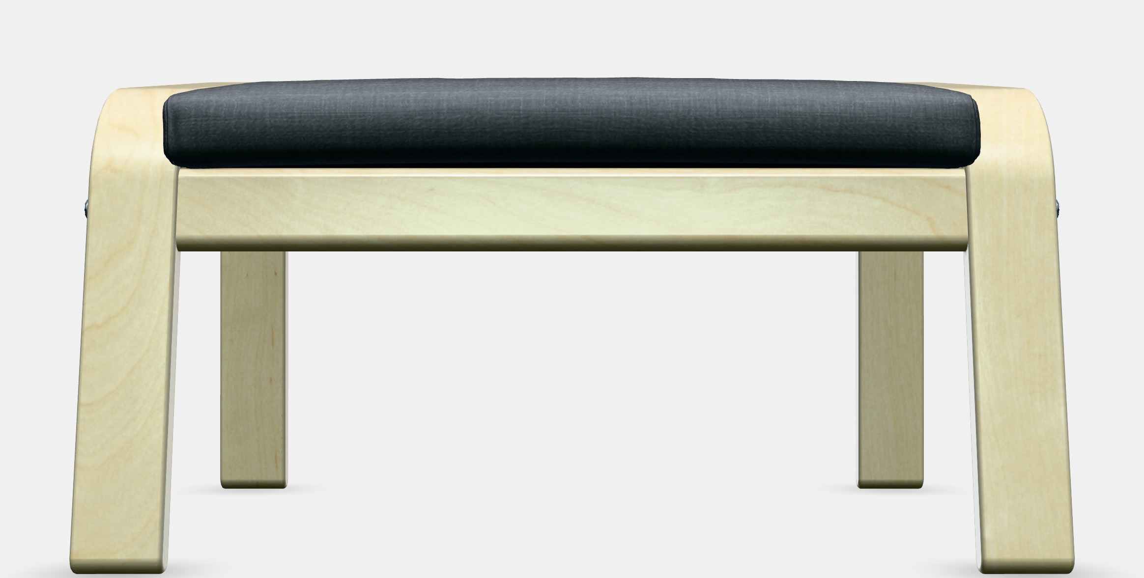 POANG Footstool 23 Low-poly 3D model_10