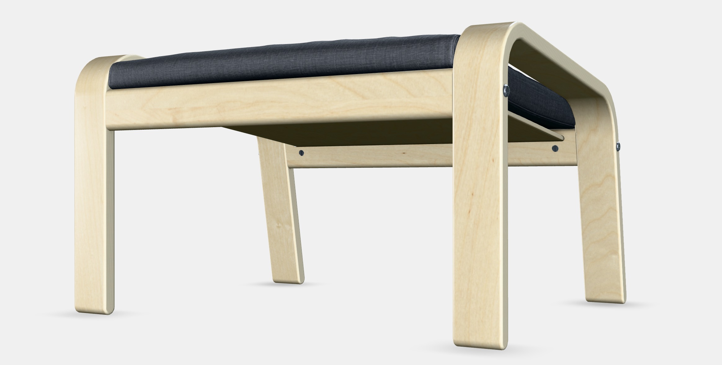 POANG Footstool 23 Low-poly 3D model_9