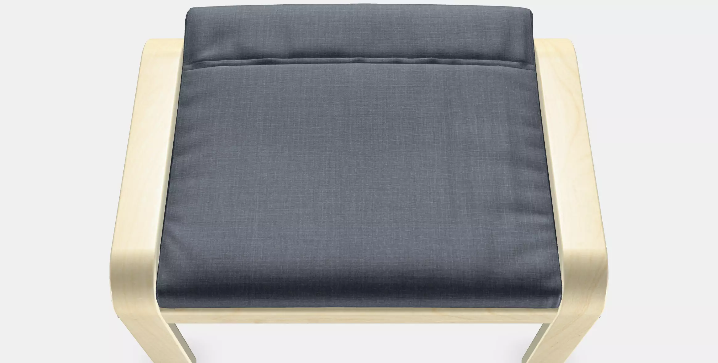 POANG Footstool 23 Low-poly 3D model_0