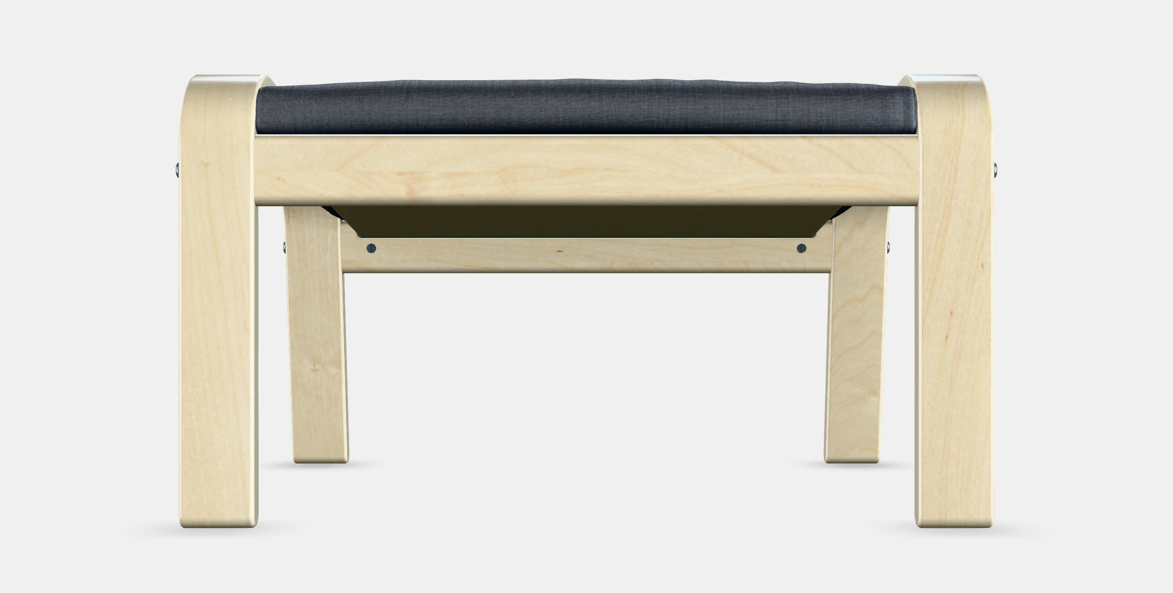 POANG Footstool 23 Low-poly 3D model_15