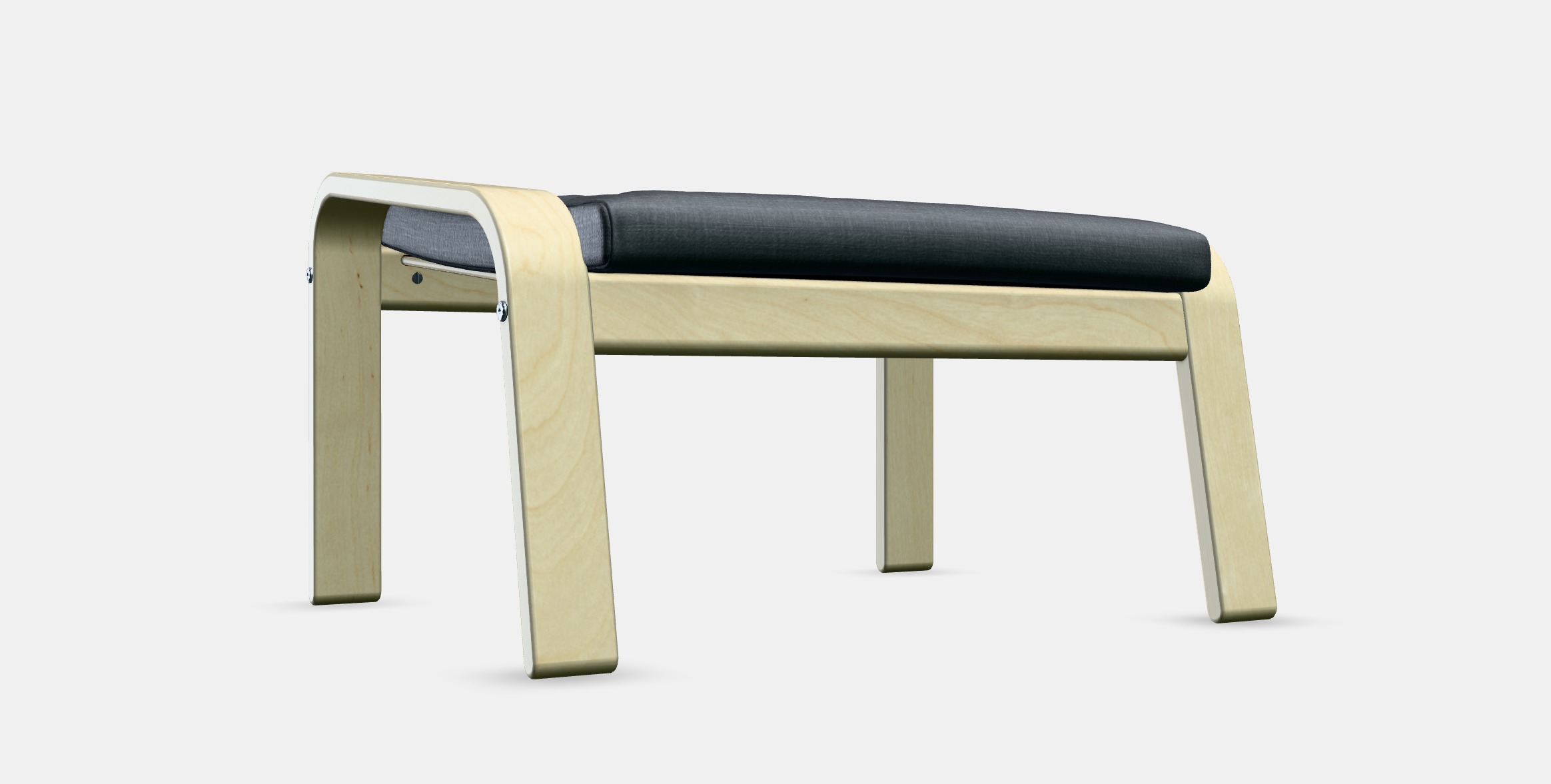 POANG Footstool 23 Low-poly 3D model_8