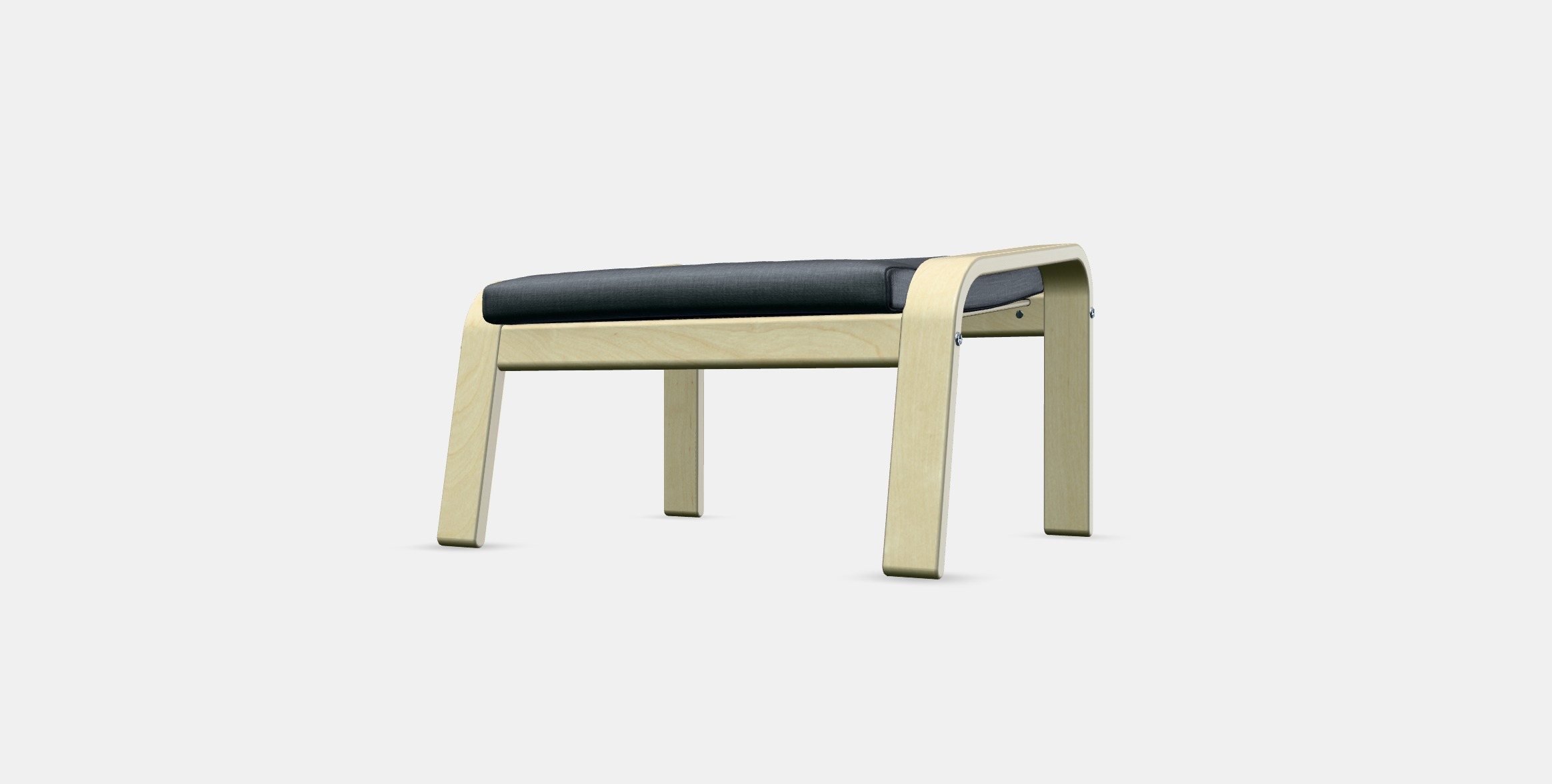 POANG Footstool 23 Low-poly 3D model_12