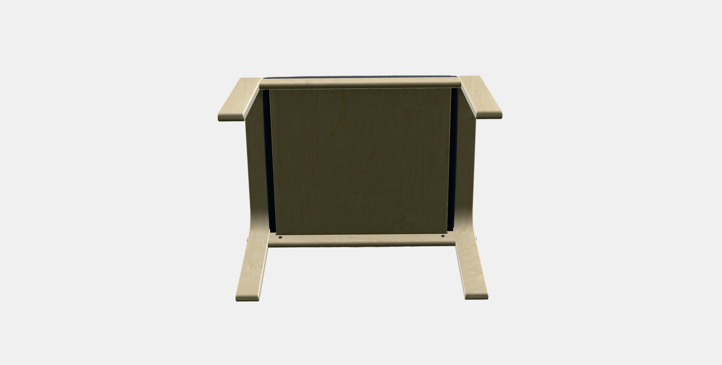 POANG Footstool 23 Low-poly 3D model_7