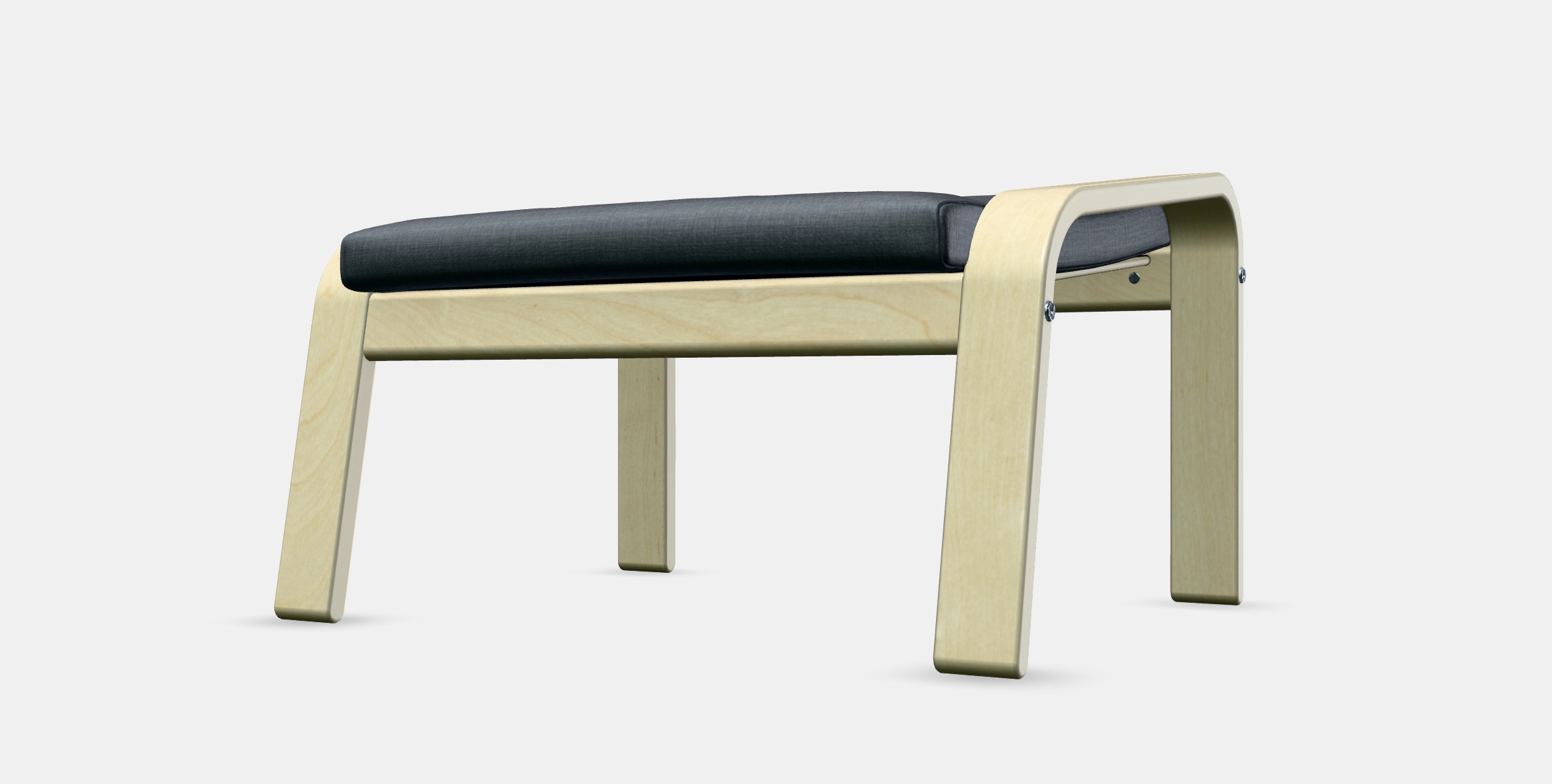 POANG Footstool 23 Low-poly 3D model_13