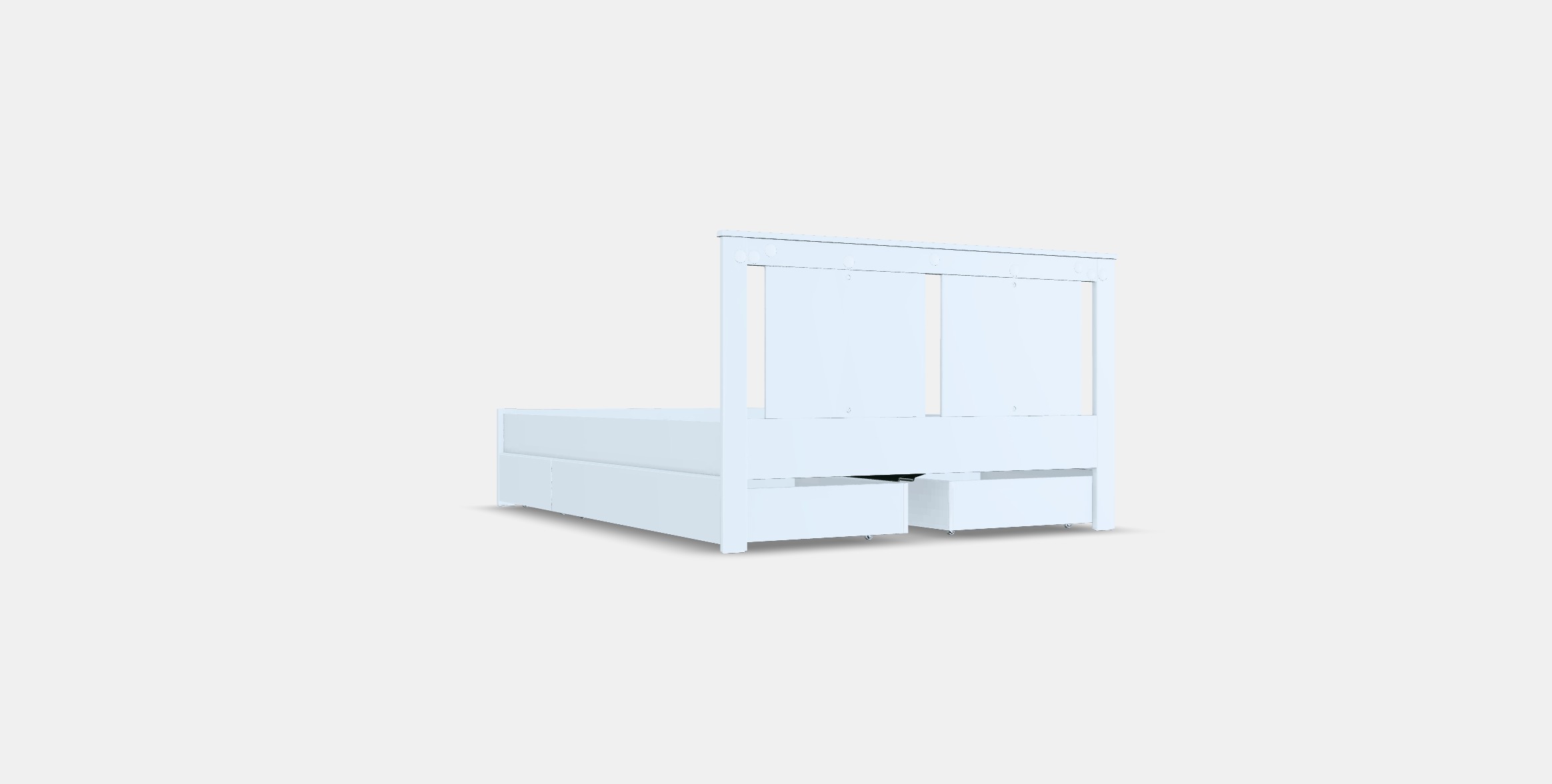 SONGESAND Bed frame with 4 storage boxes 5 Low-poly 3D model_16