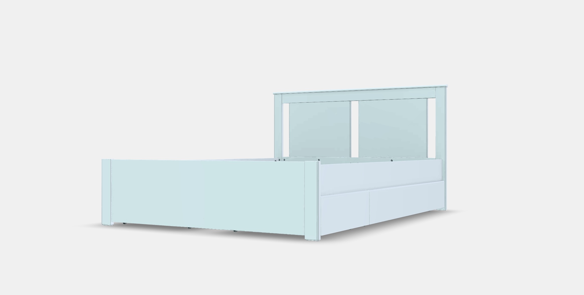 SONGESAND Bed frame with 4 storage boxes 5 Low-poly 3D model_13