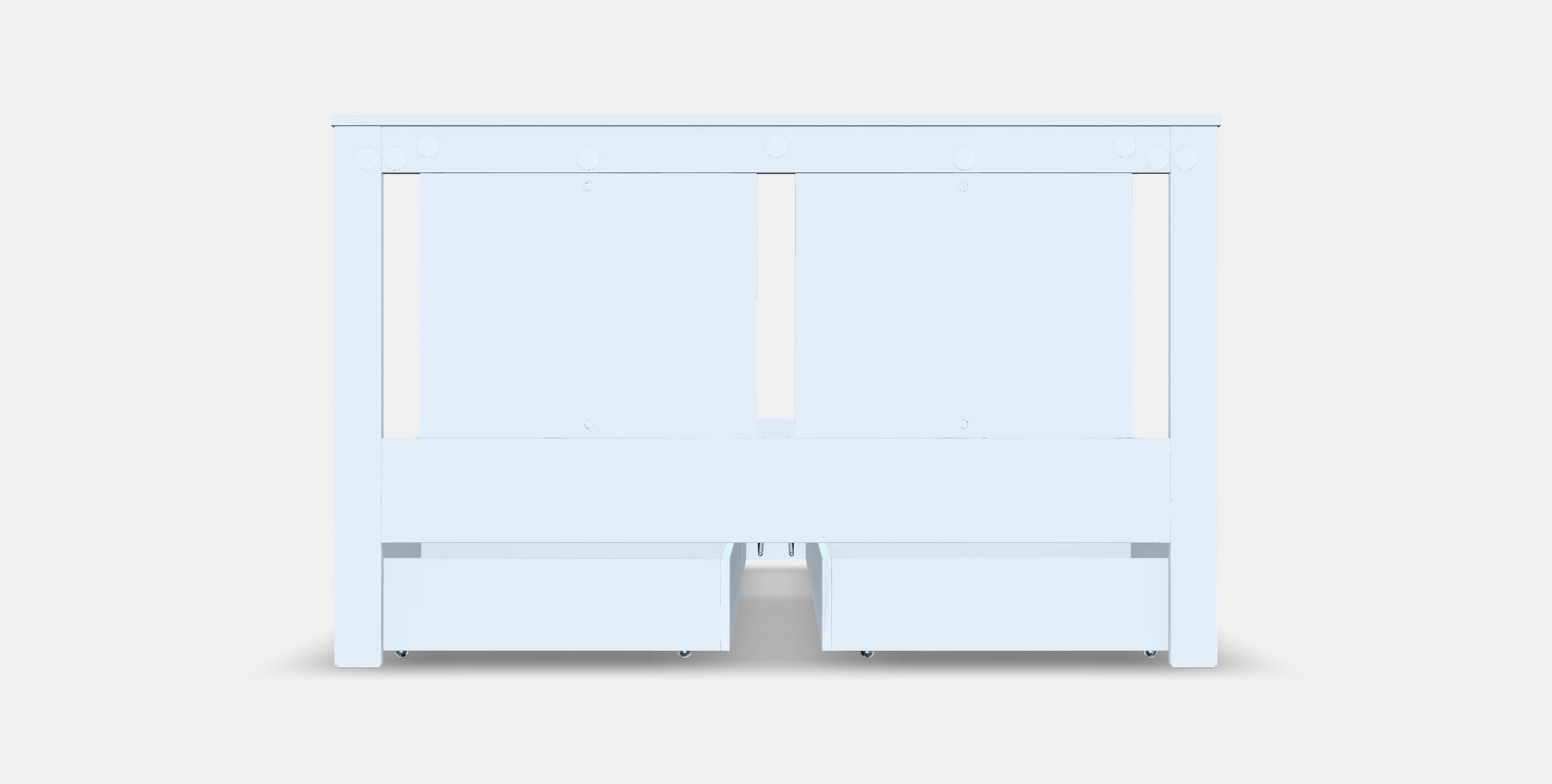 SONGESAND Bed frame with 4 storage boxes 5 Low-poly 3D model_15