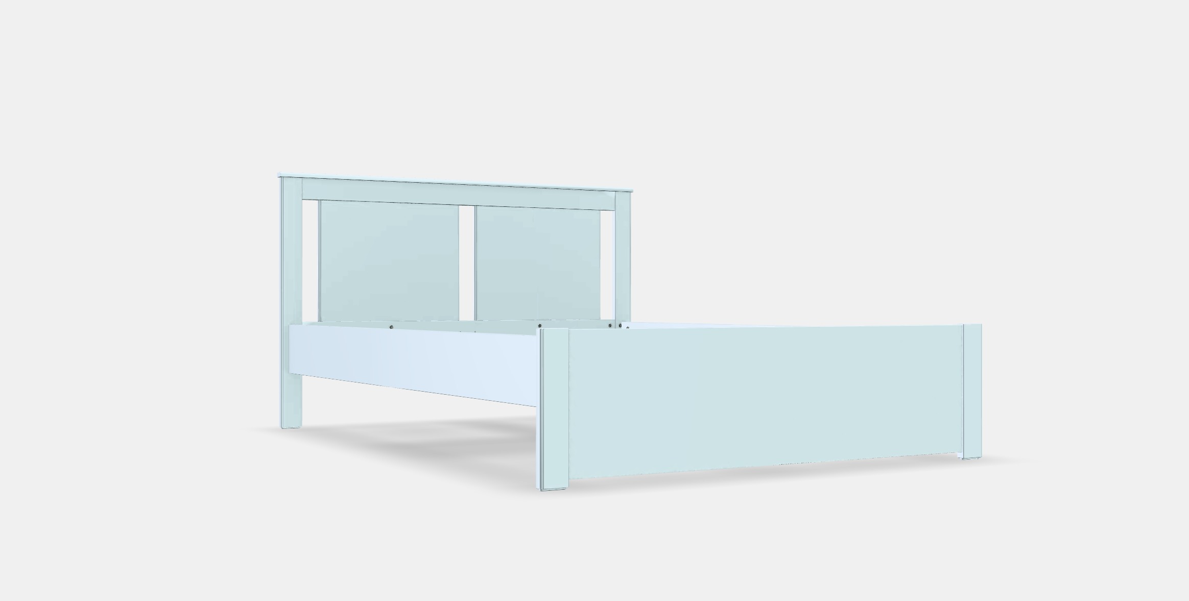 SONGESAND Bed frame 18 Low-poly 3D model_9