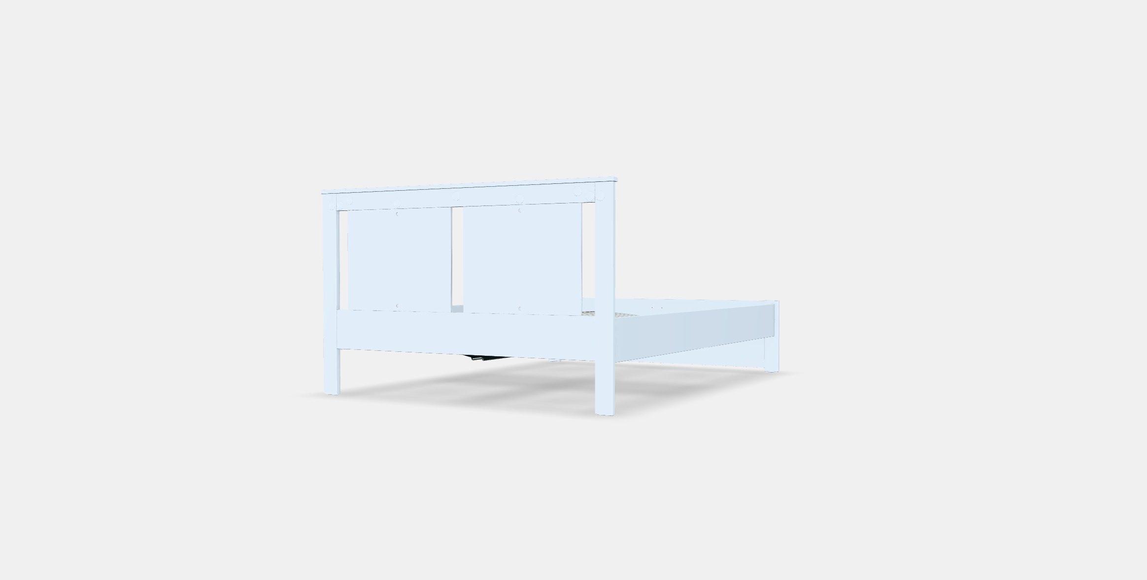 SONGESAND Bed frame 18 Low-poly 3D model_4