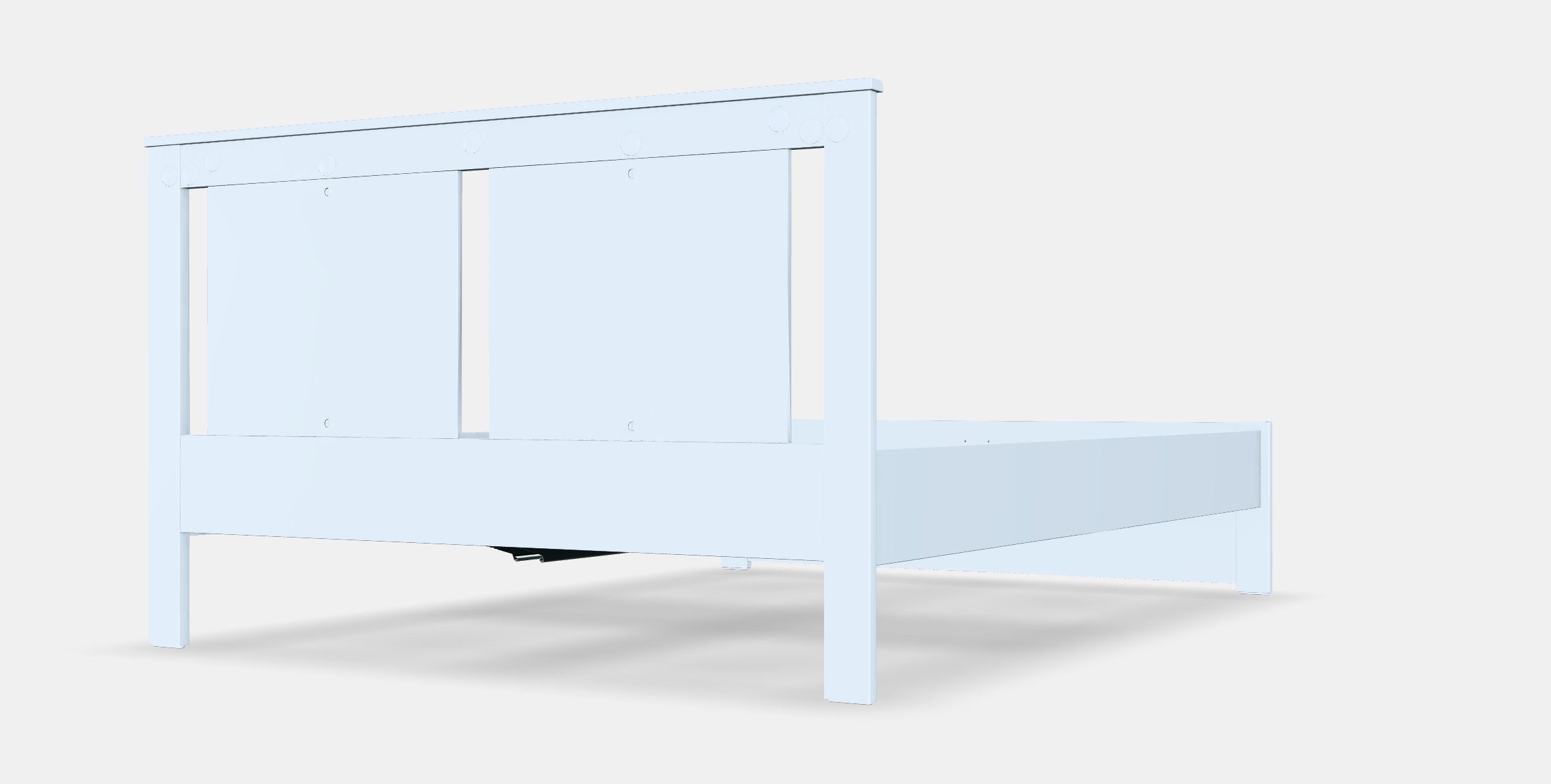 SONGESAND Bed frame 18 Low-poly 3D model_5