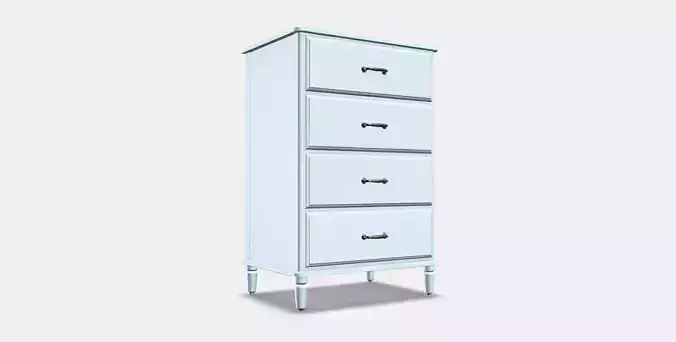 TYSSEDAL Chest of 4 drawers 1 Low-poly 3D model