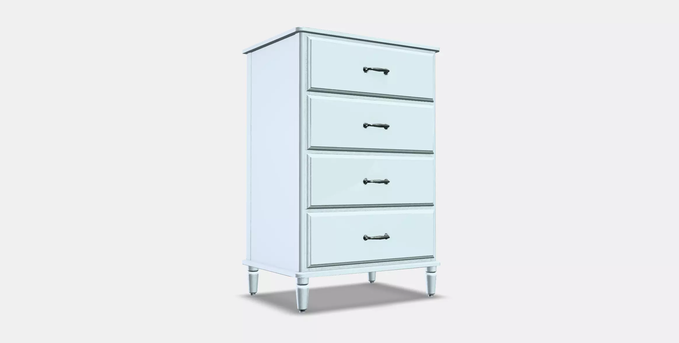 TYSSEDAL Chest of 4 drawers 1 Low-poly 3D model_0