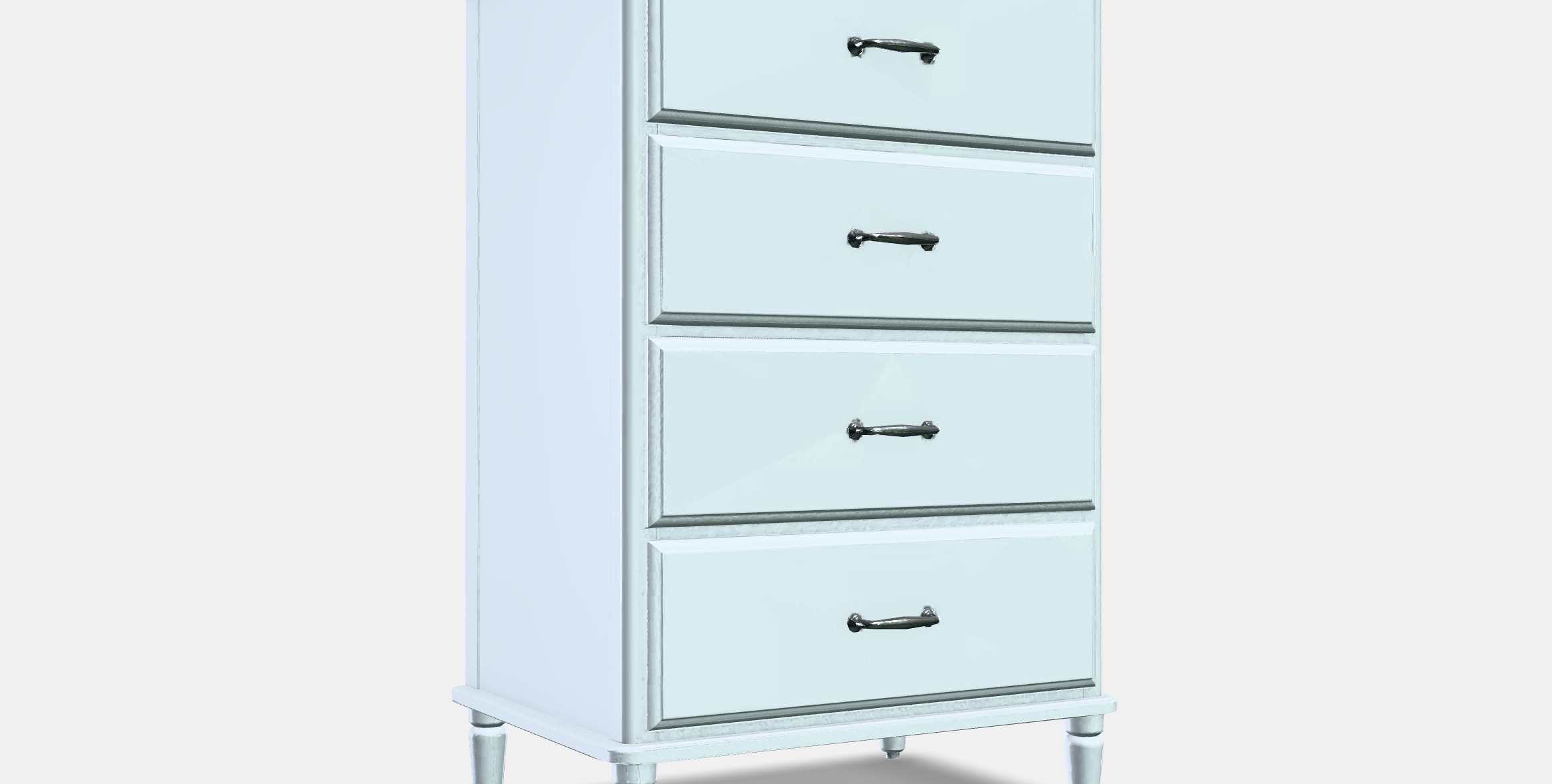 TYSSEDAL Chest of 4 drawers 1 Low-poly 3D model_9
