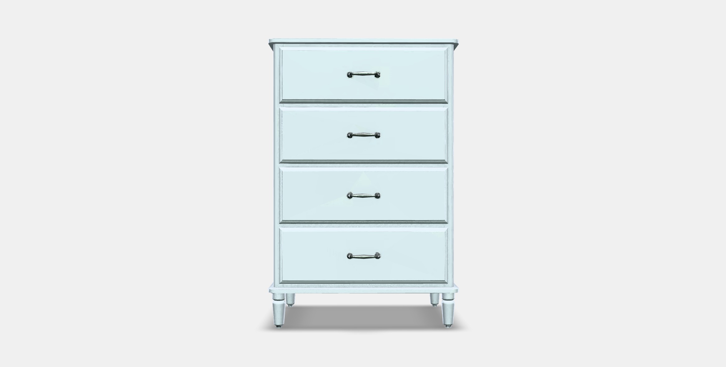 TYSSEDAL Chest of 4 drawers 1 Low-poly 3D model_10