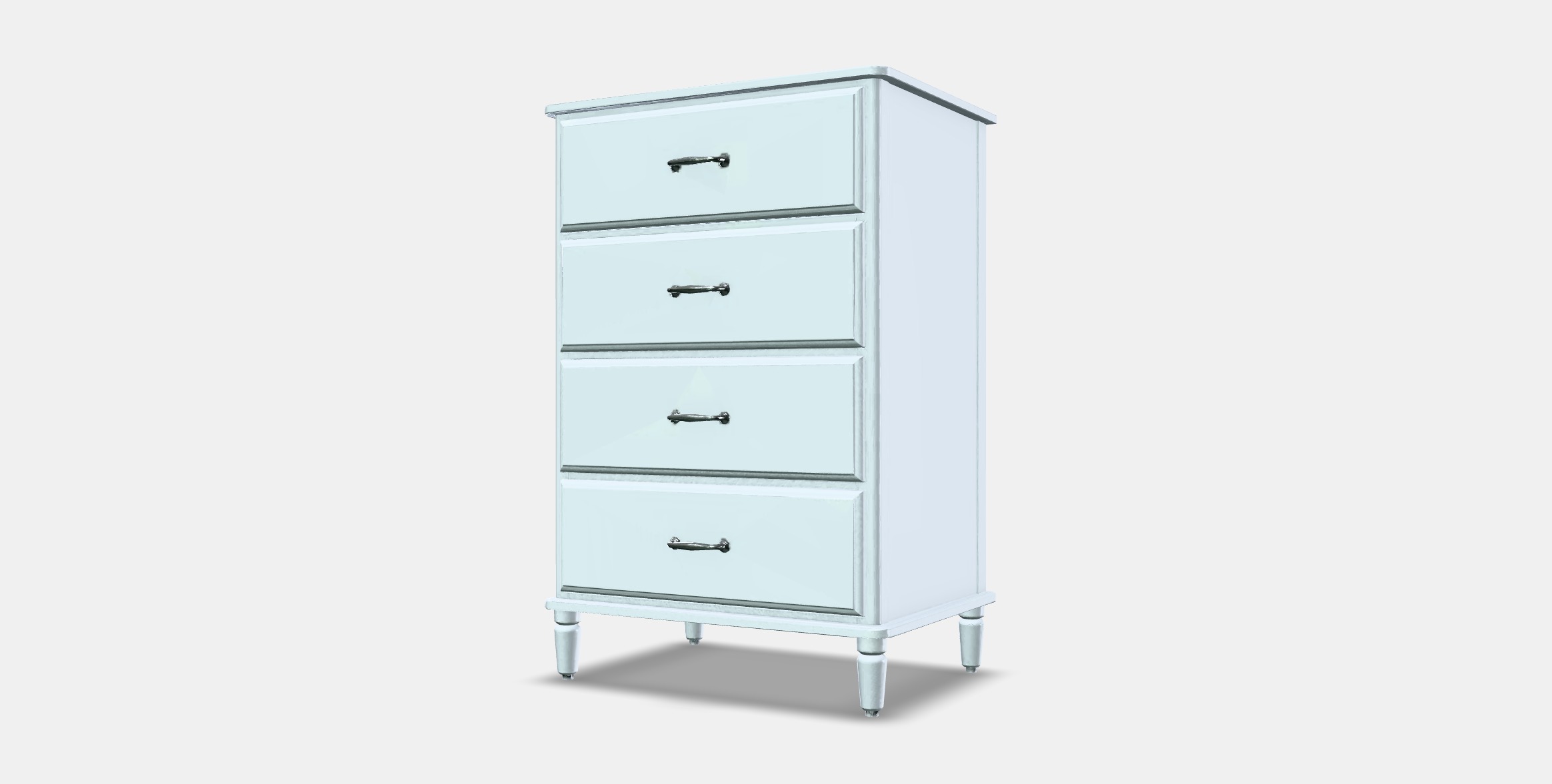 TYSSEDAL Chest of 4 drawers 1 Low-poly 3D model_12