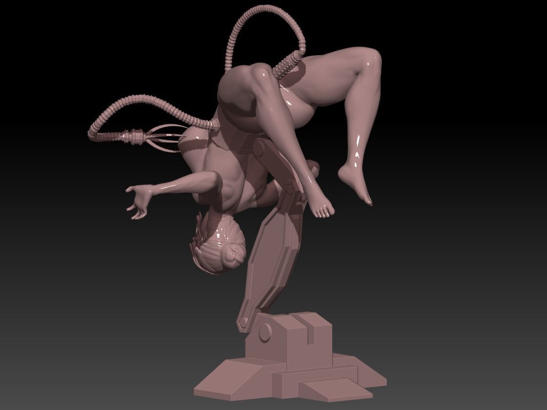 robot machine for women 3D print model_3