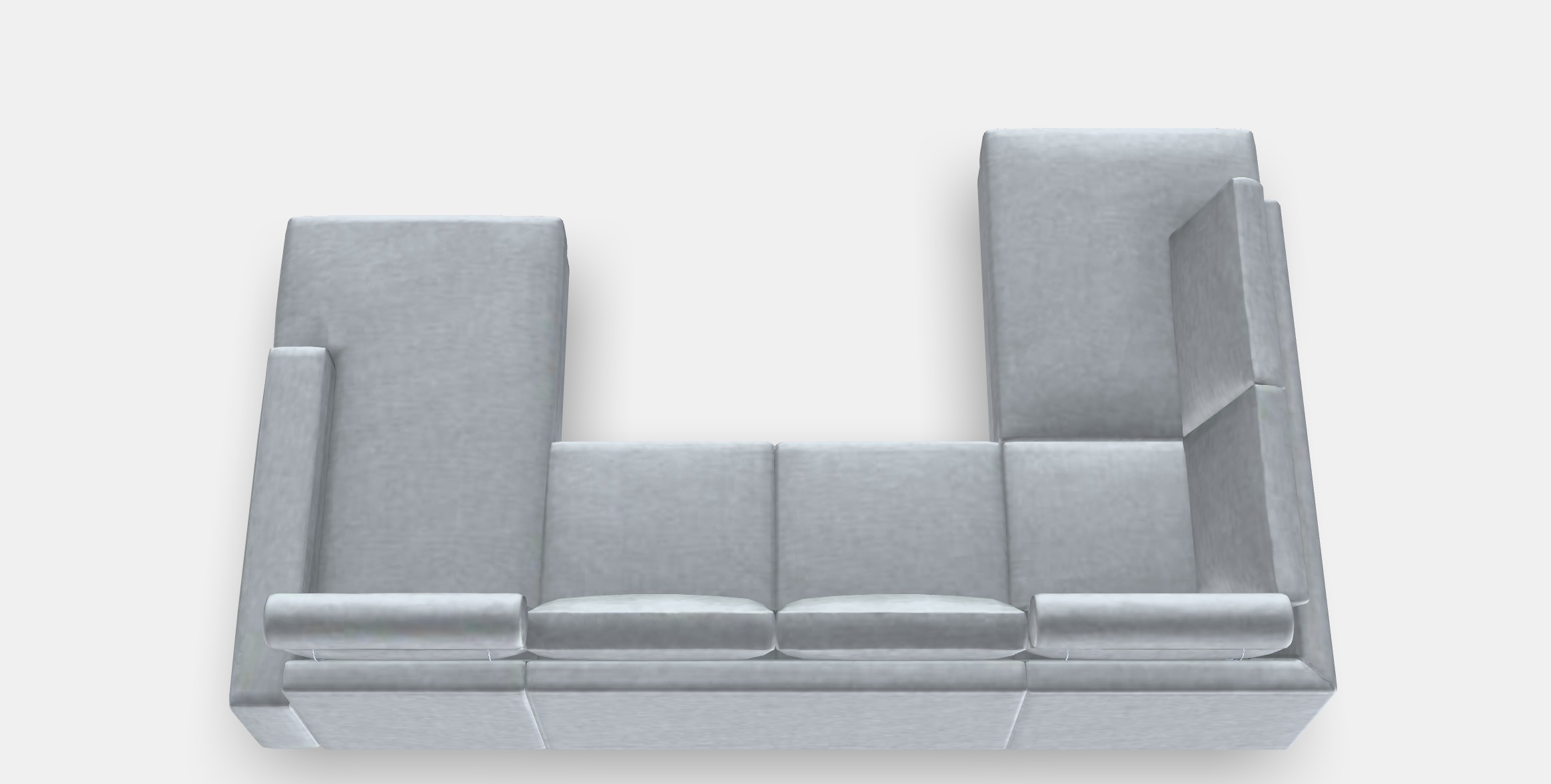 SORVALLEN Corner sofa 4-seat Low-poly 3D model_4