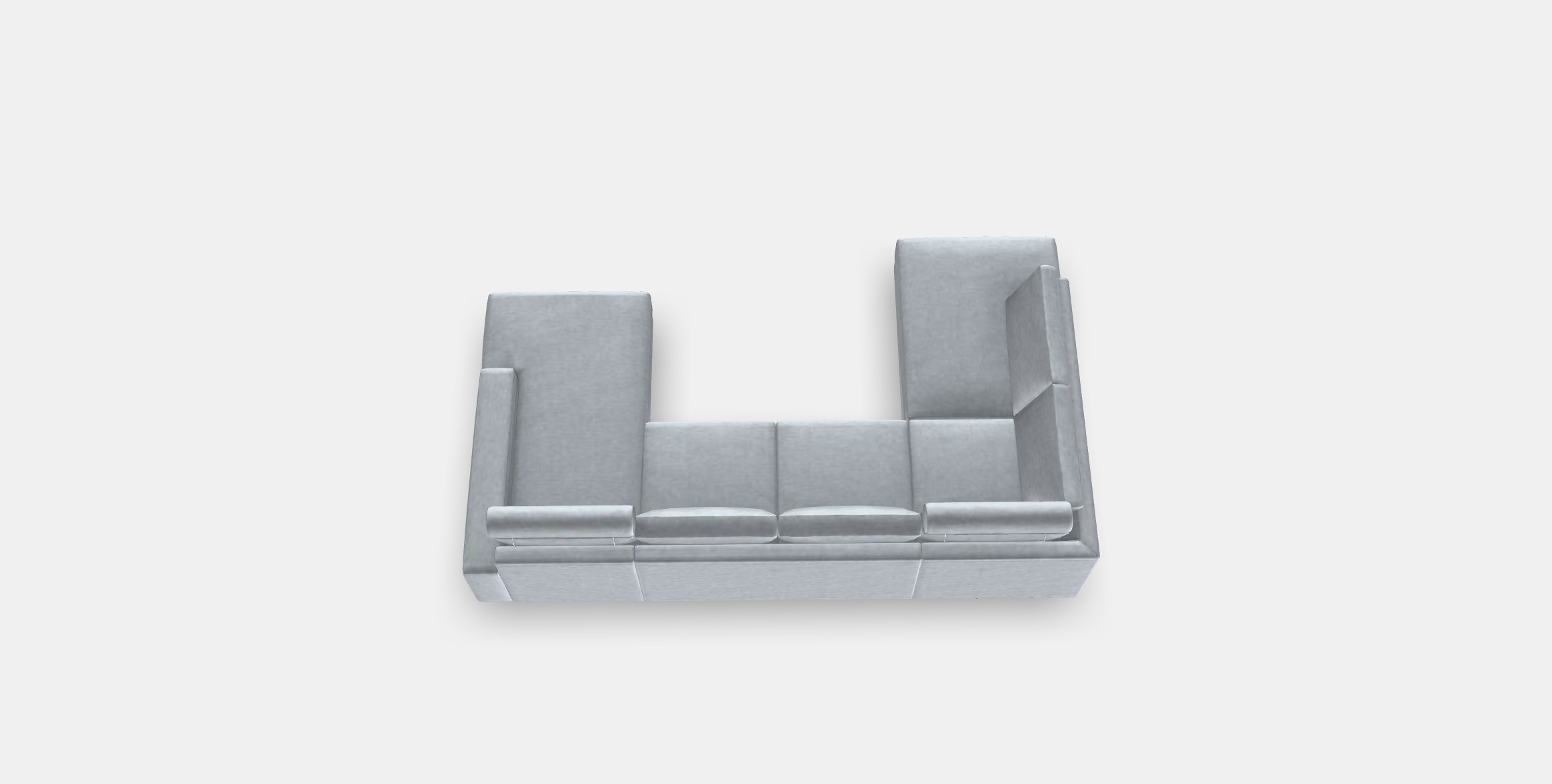 SORVALLEN Corner sofa 4-seat Low-poly 3D model_3