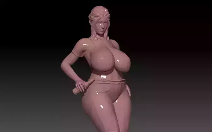woman beer 3D print model