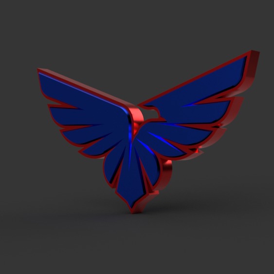 Phoenix logo 3 3D model_2