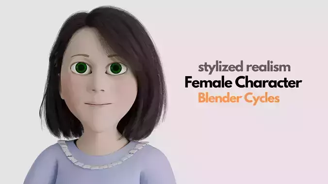 Lina - Stylized Female Character with Facial Rig