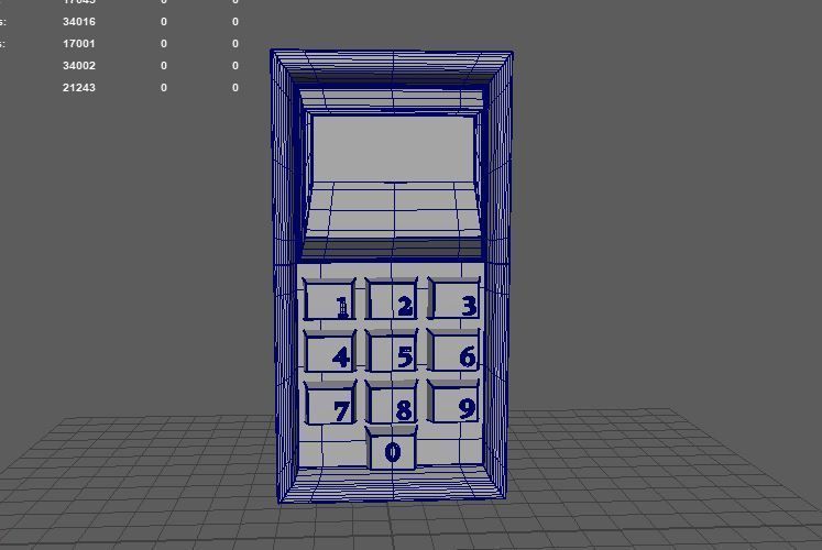 Keypad 3D model_12