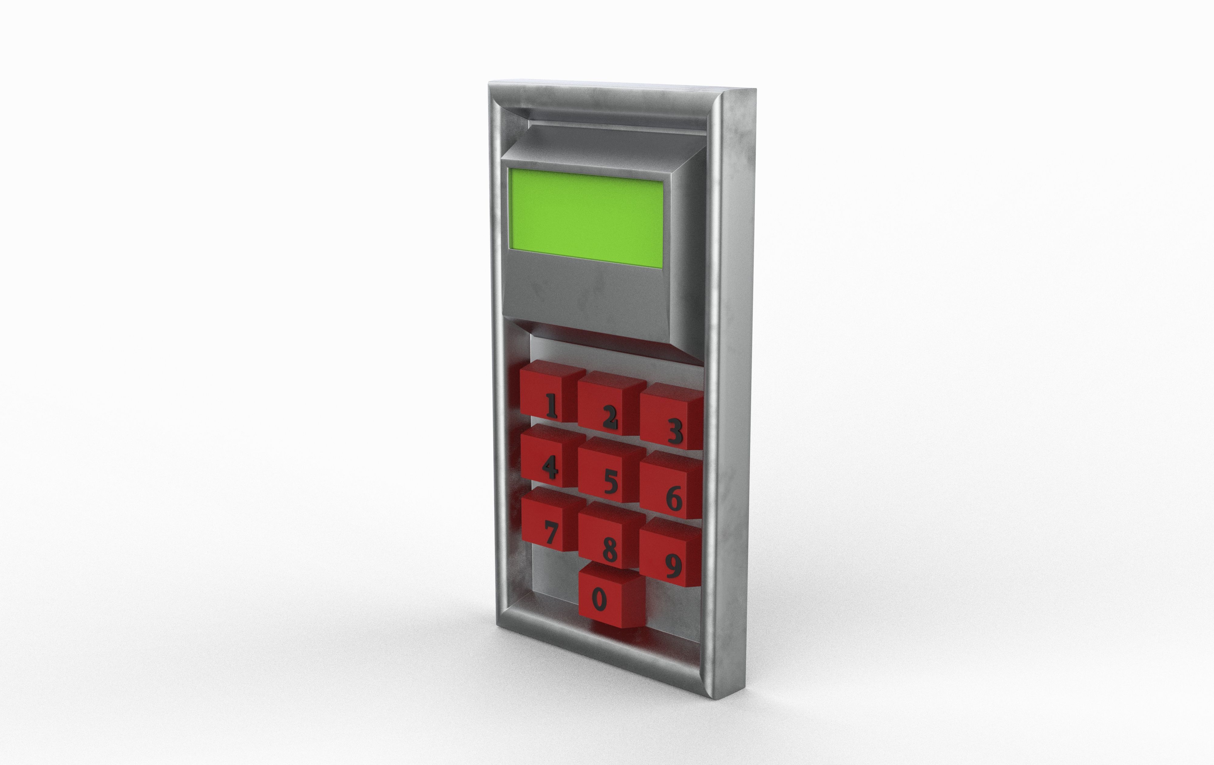 Keypad 3D model_6