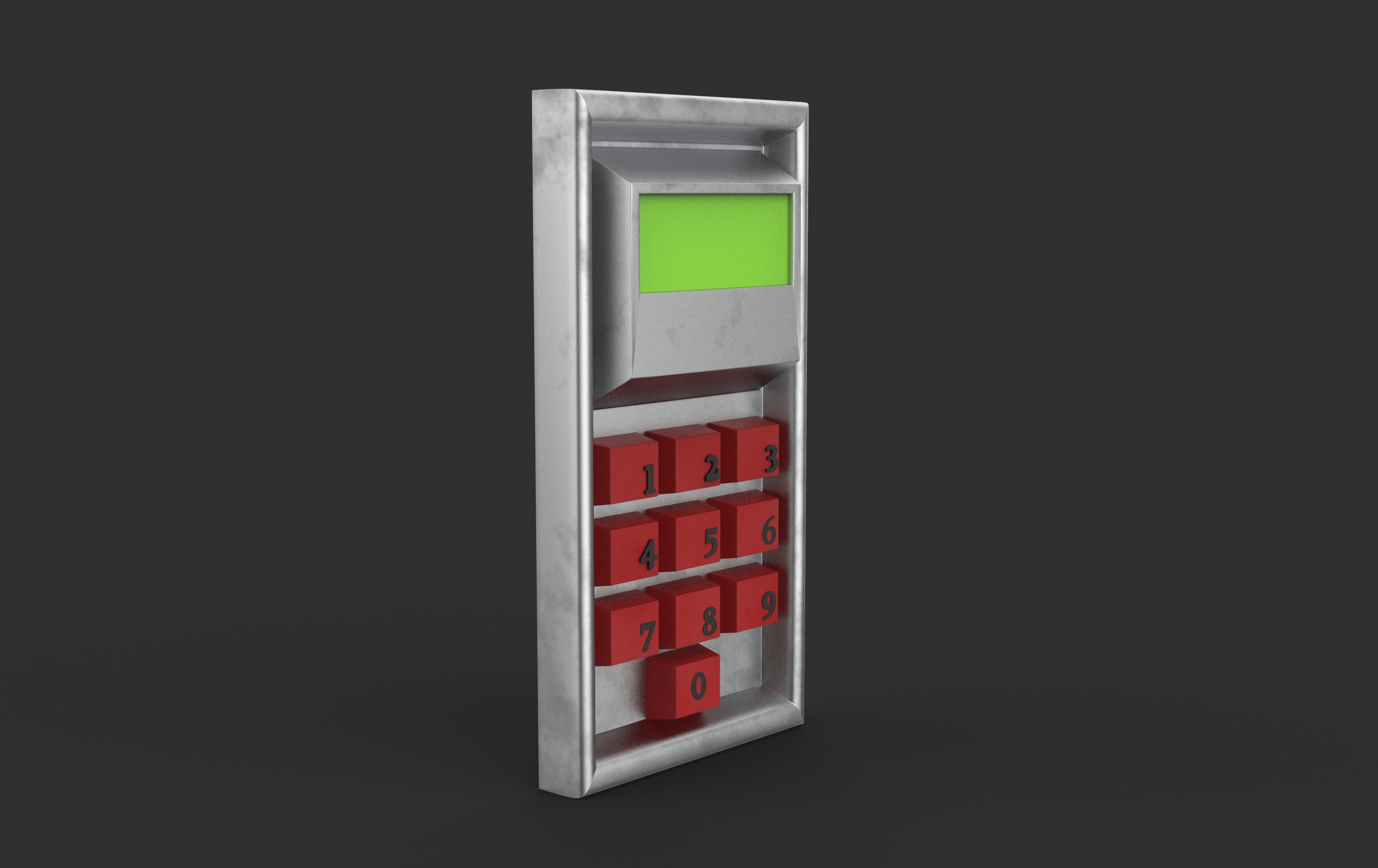 Keypad 3D model_7
