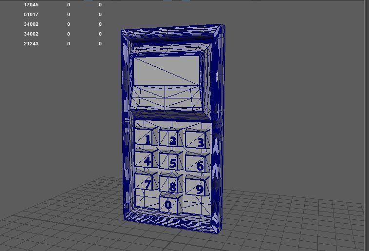 Keypad 3D model_11