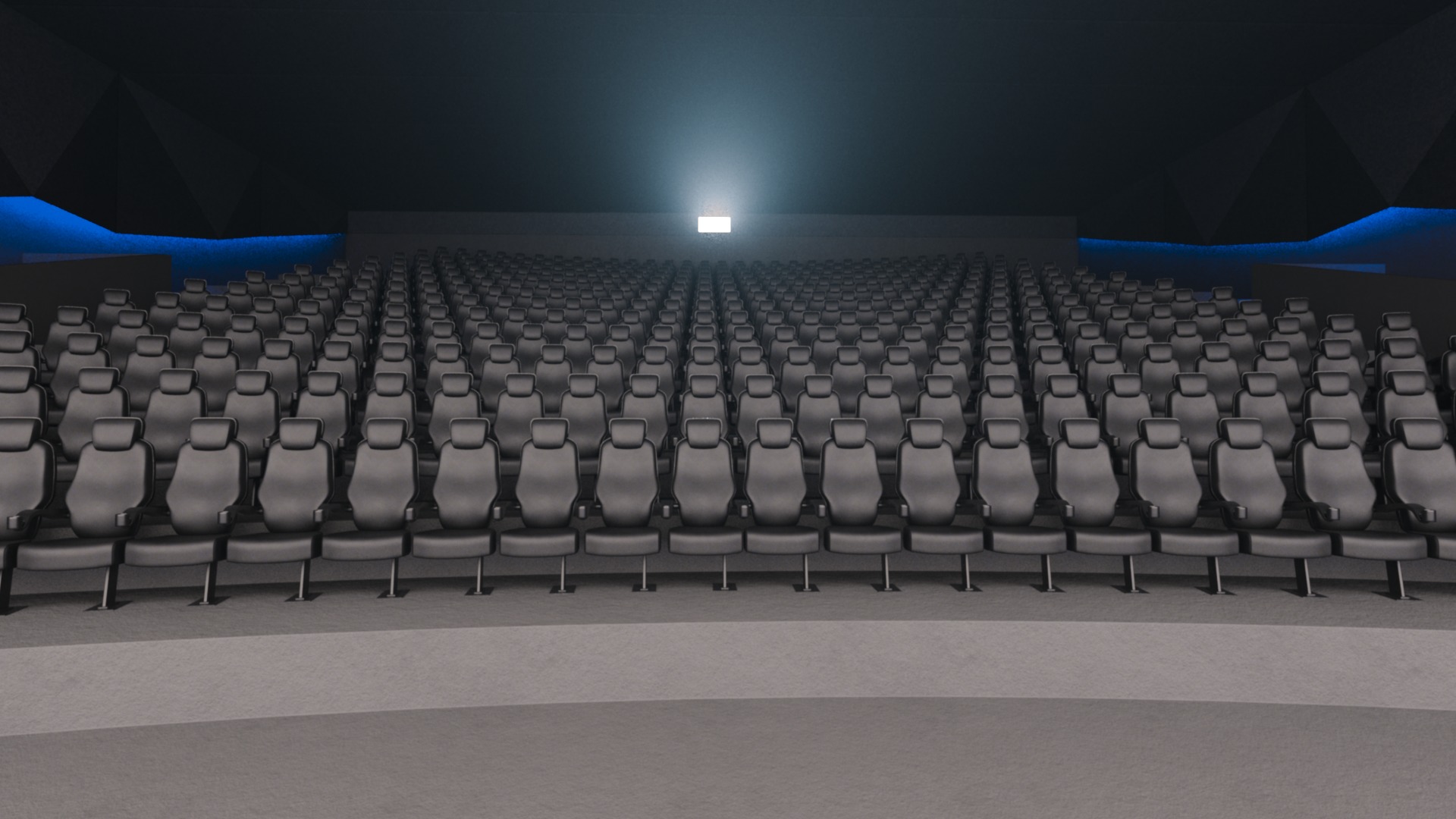 Modern High Tech Cinema Movie Theater 3D model_7