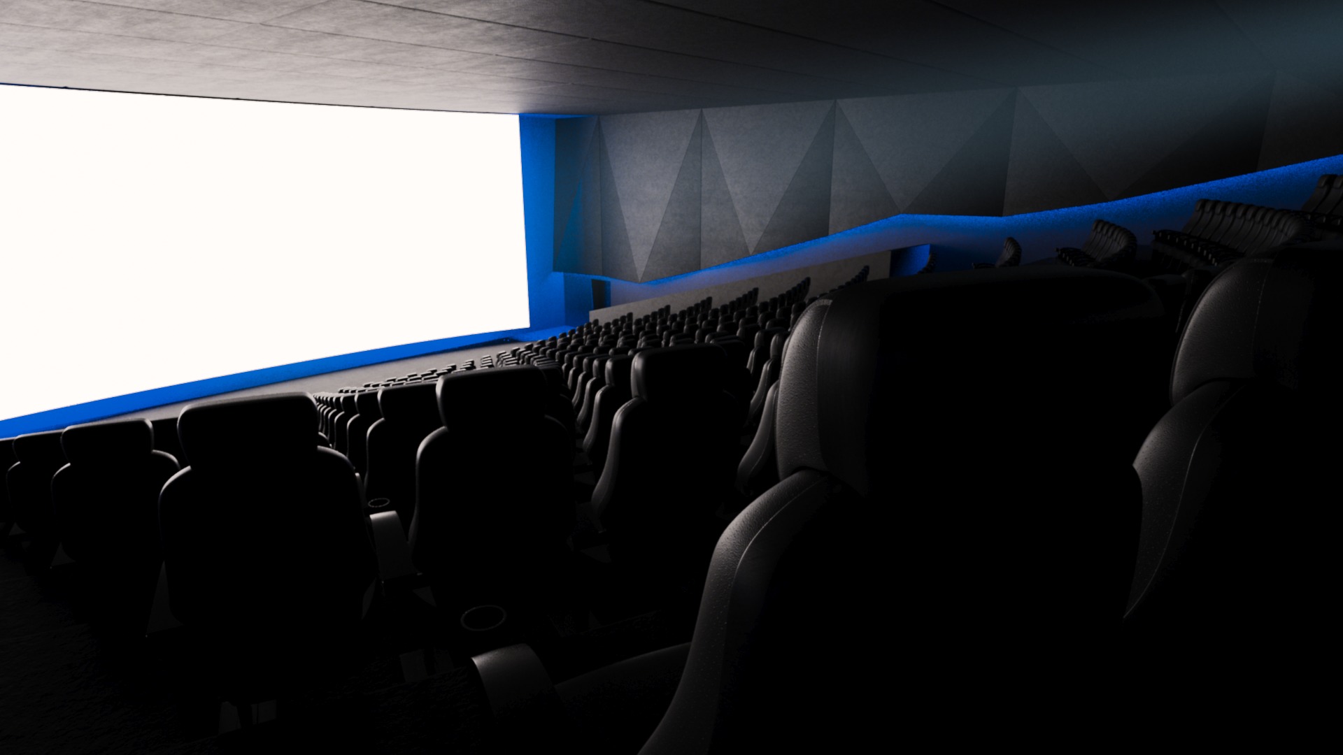 Modern High Tech Cinema Movie Theater 3D model_12