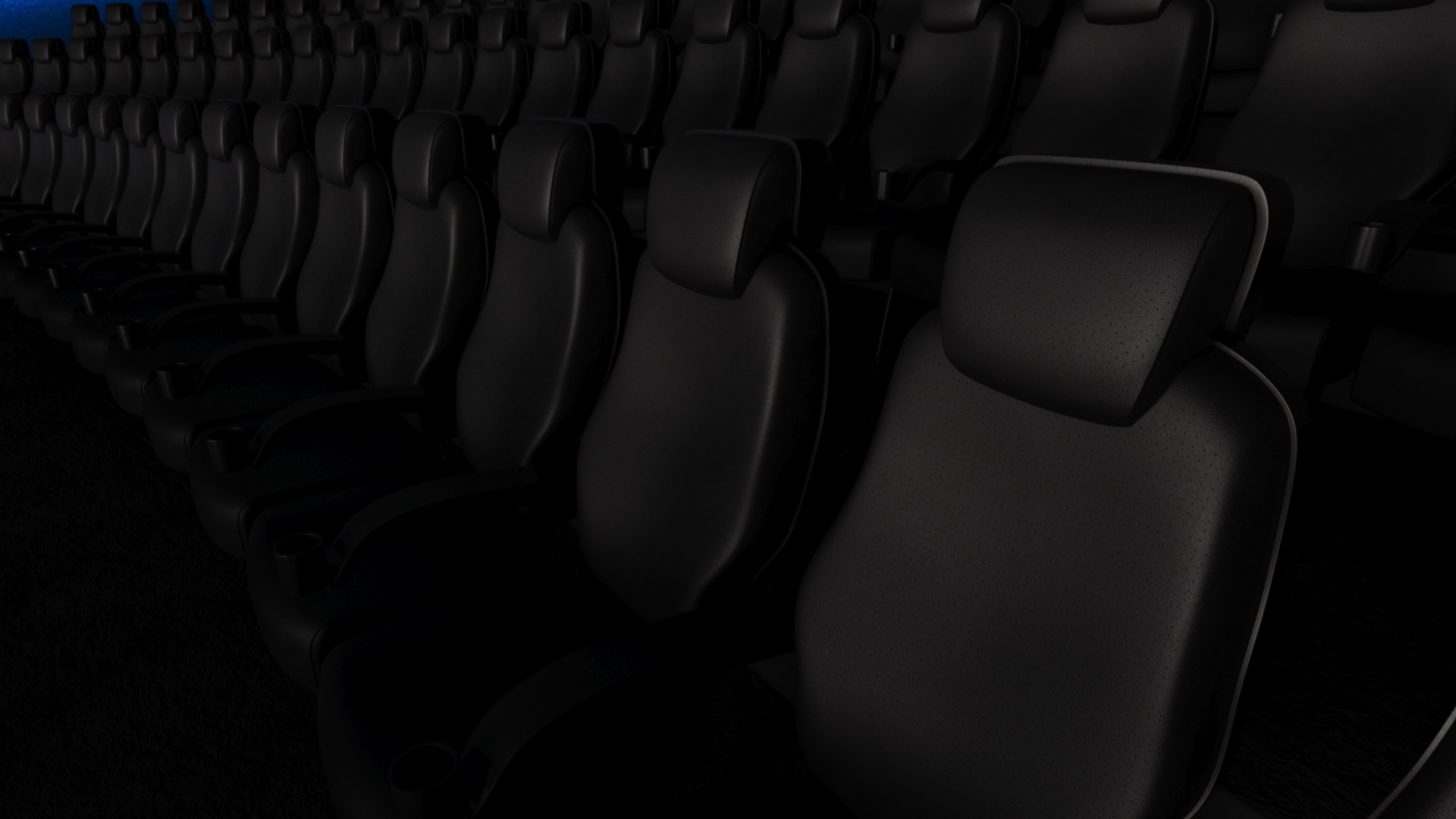 Modern High Tech Cinema Movie Theater 3D model_13