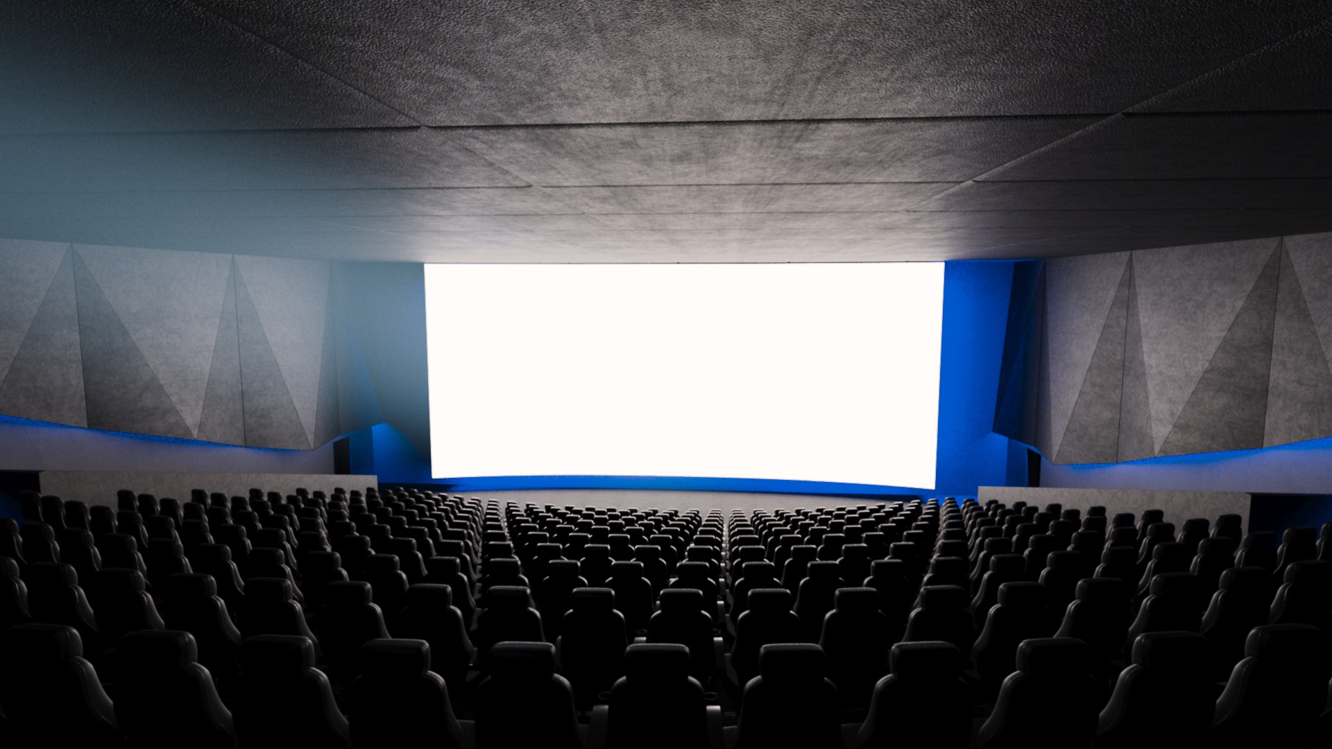 Modern High Tech Cinema Movie Theater 3D model_20
