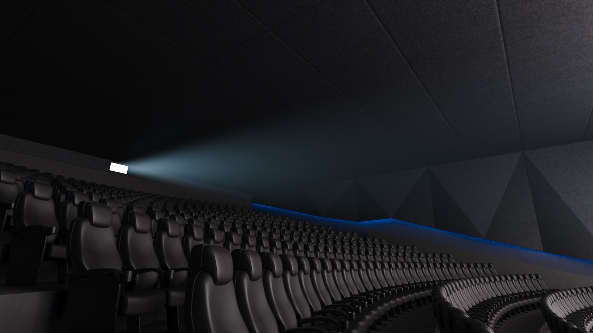 Modern High Tech Cinema Movie Theater 3D model_19