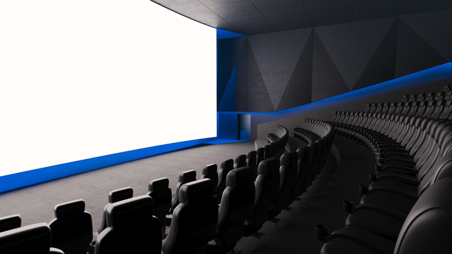 Modern High Tech Cinema Movie Theater 3D model_16