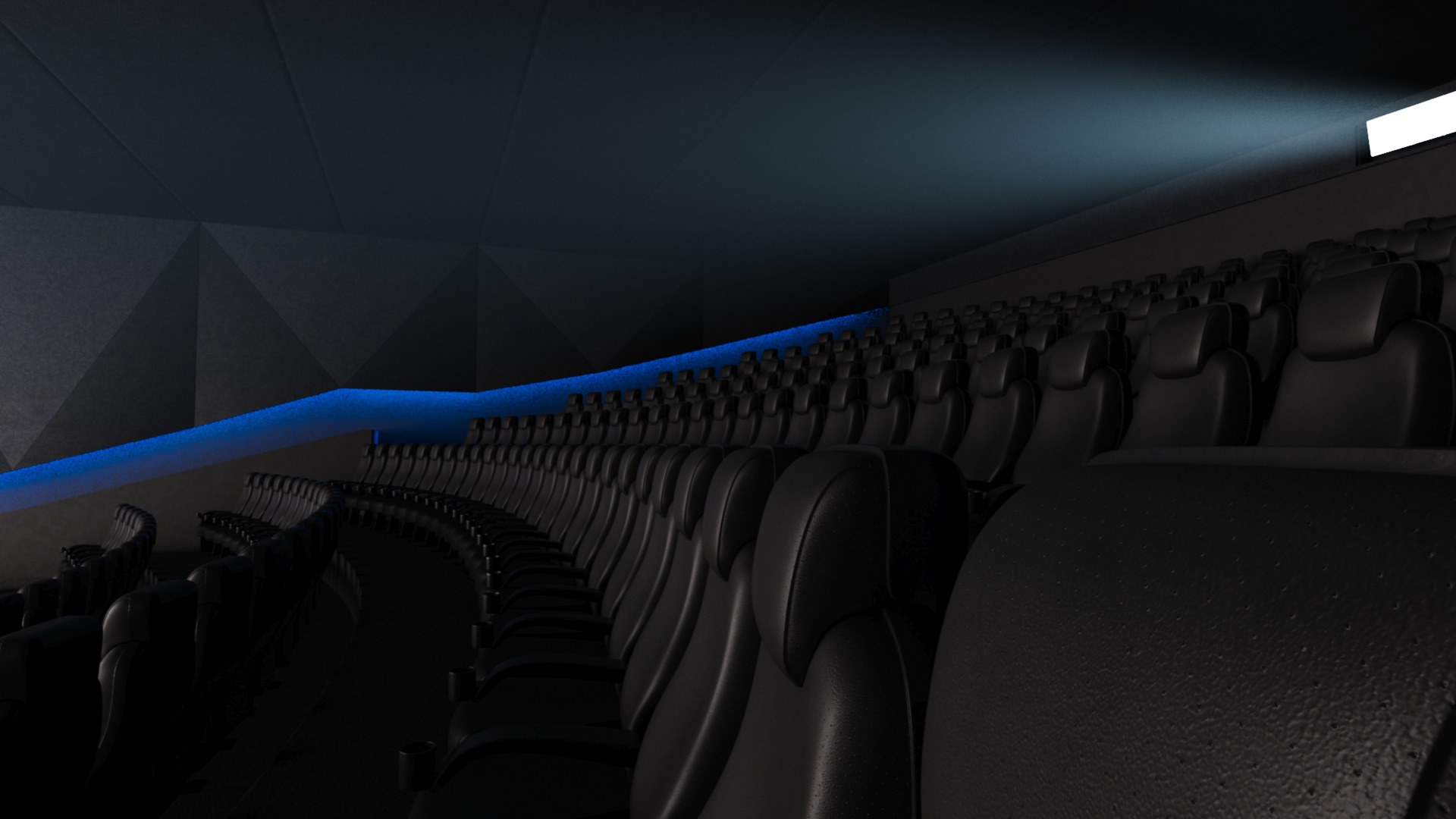 Modern High Tech Cinema Movie Theater 3D model_15