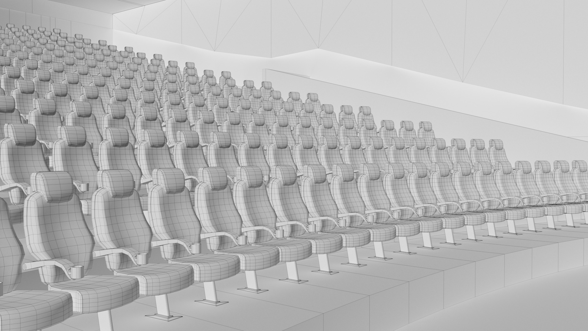 Modern High Tech Cinema Movie Theater 3D model_25