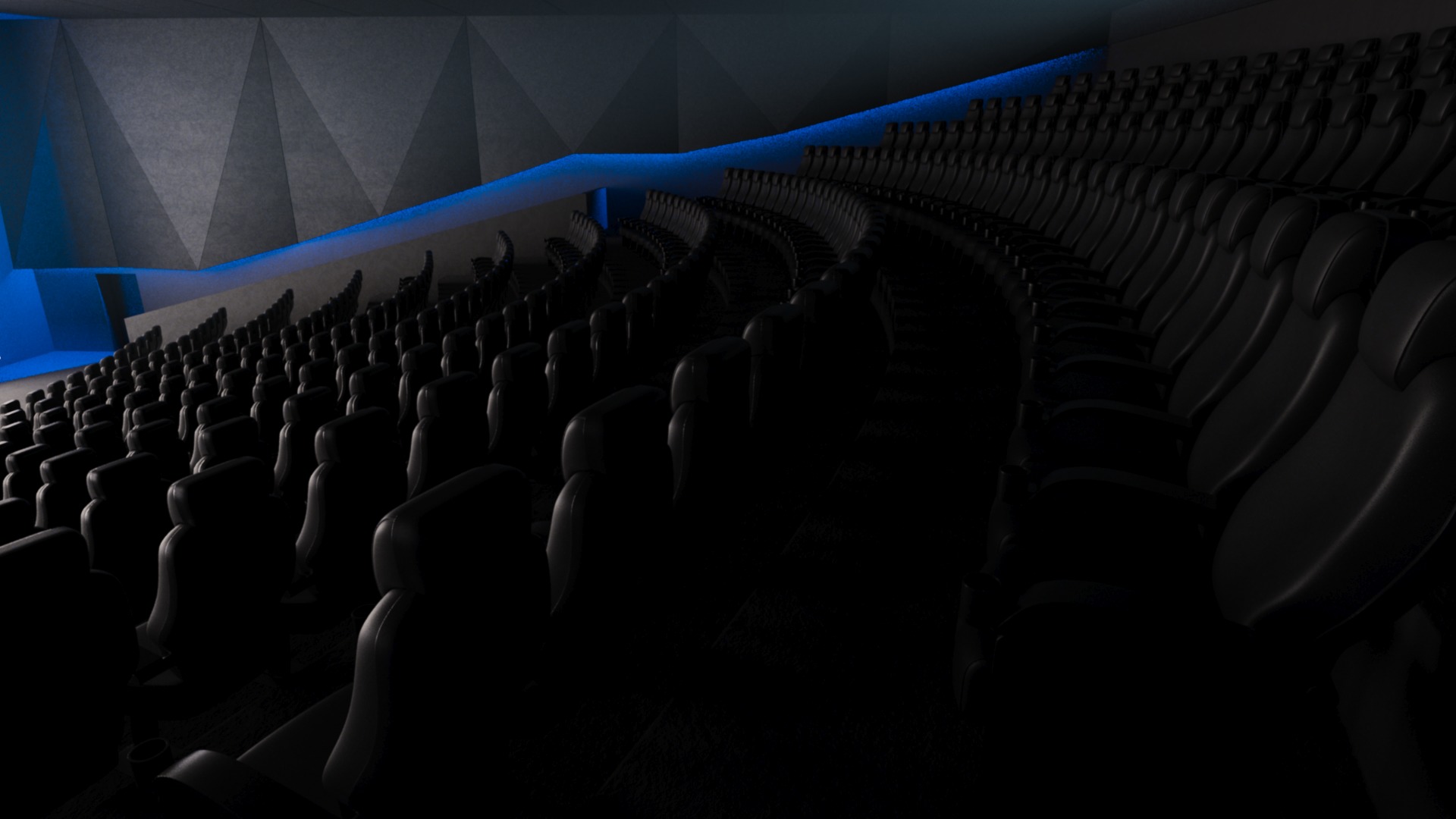 Modern High Tech Cinema Movie Theater 3D model_9