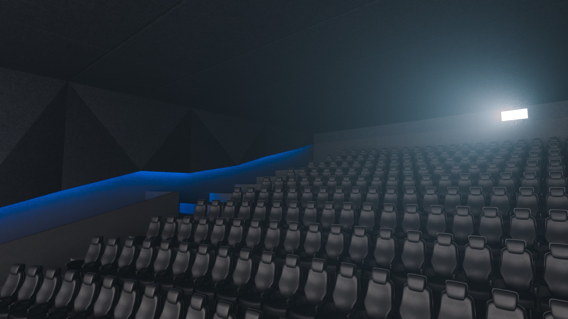 Modern High Tech Cinema Movie Theater 3D model_24