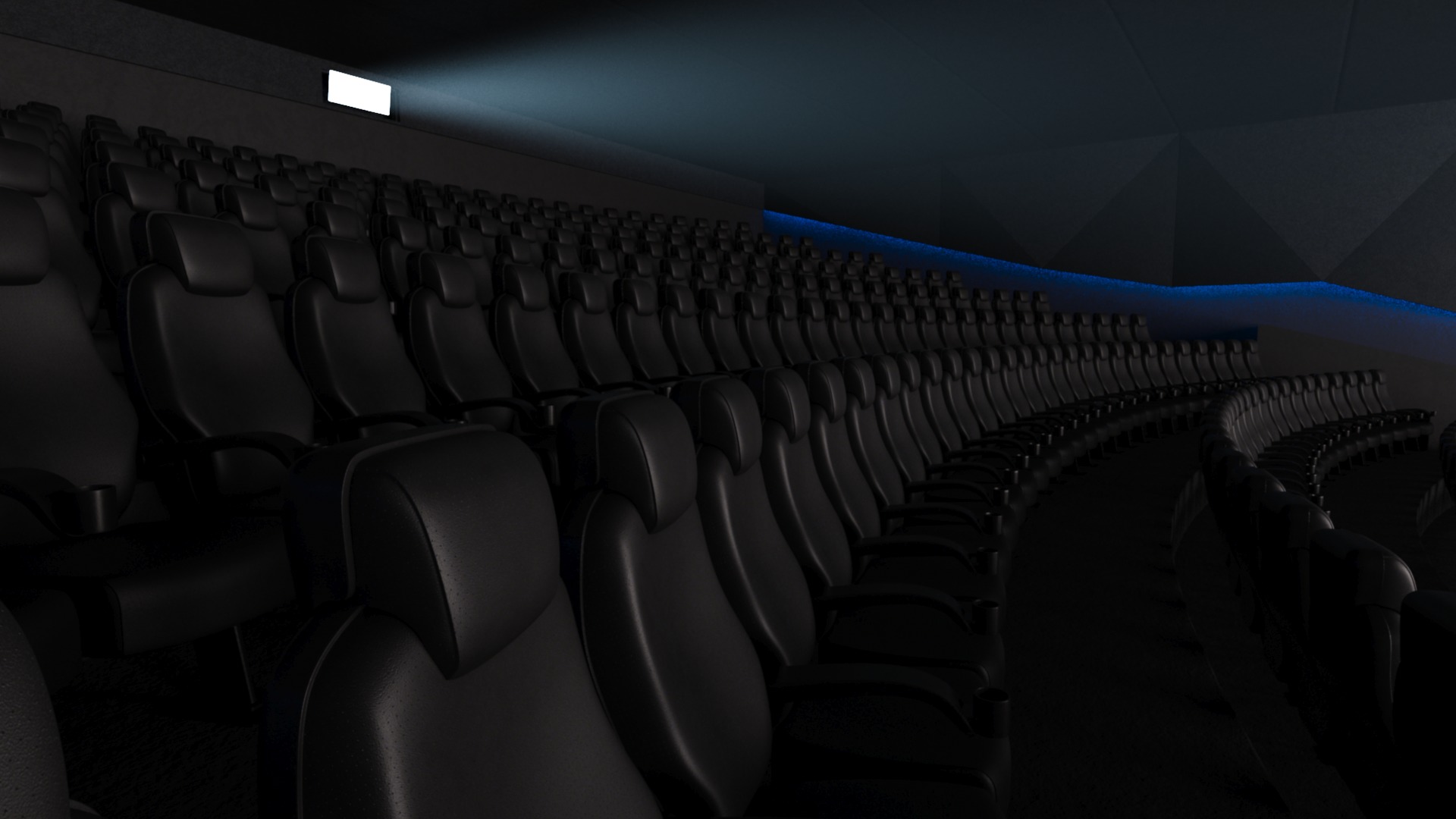 Modern High Tech Cinema Movie Theater 3D model_10