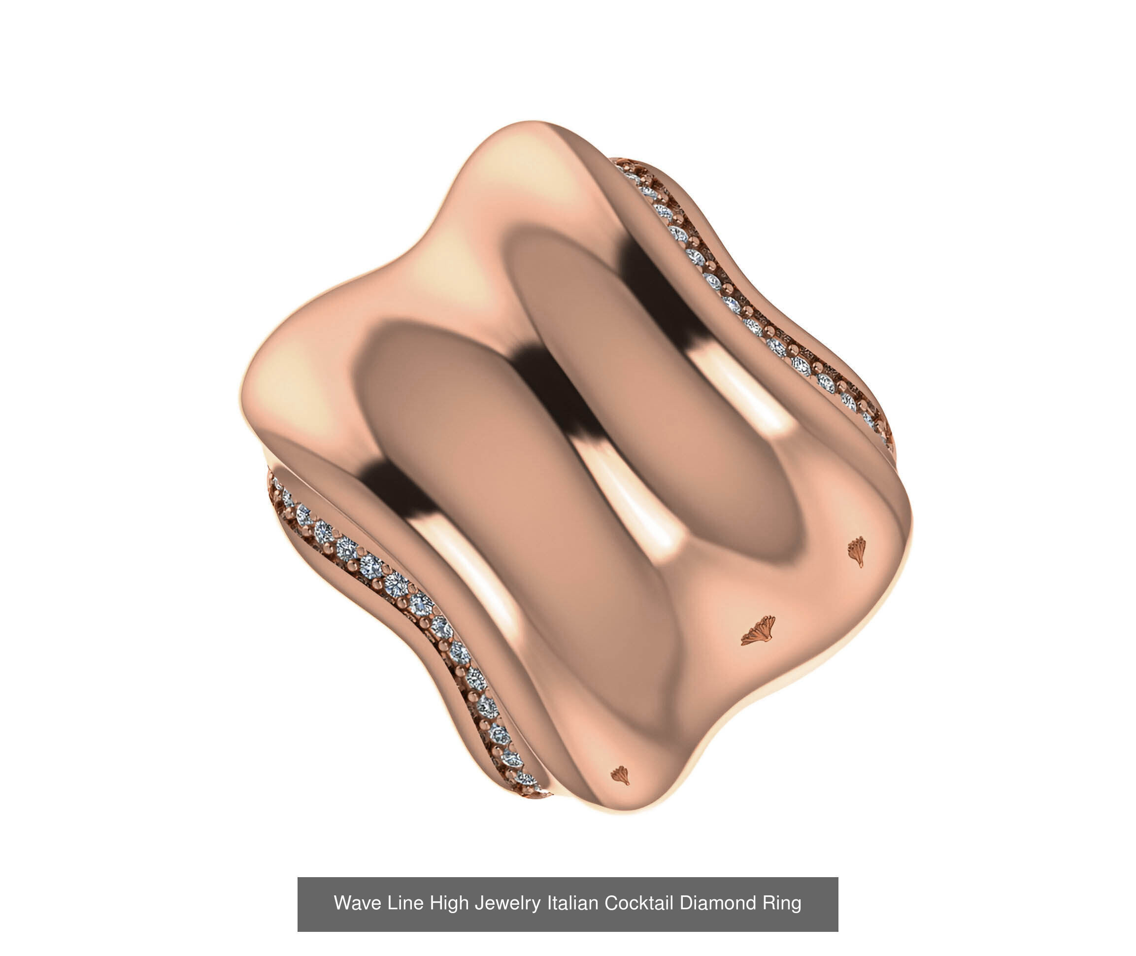 93 High Jewelry Italian Cocktail Diamond Ring  3D Model Collection_50