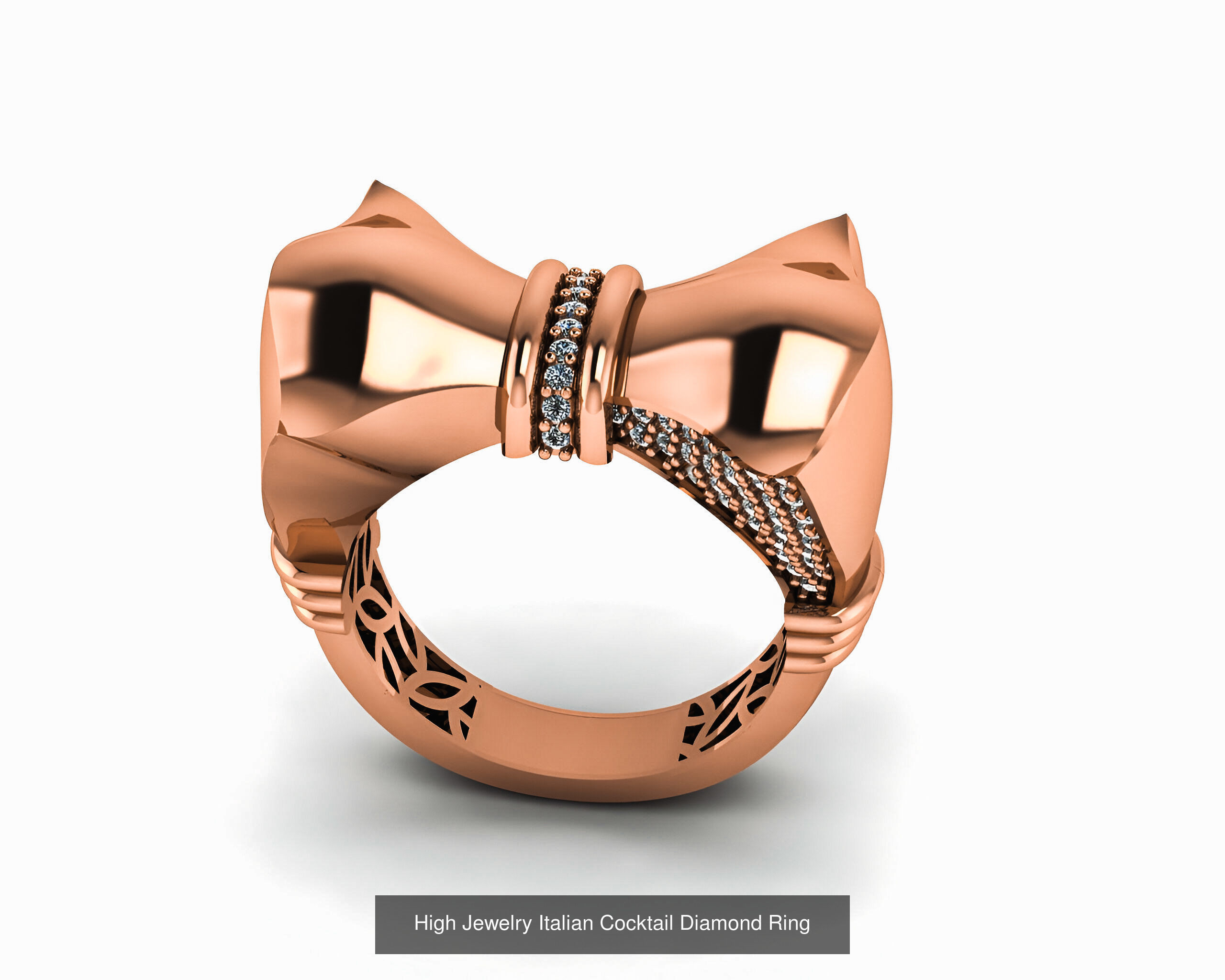 93 High Jewelry Italian Cocktail Diamond Ring  3D Model Collection_82