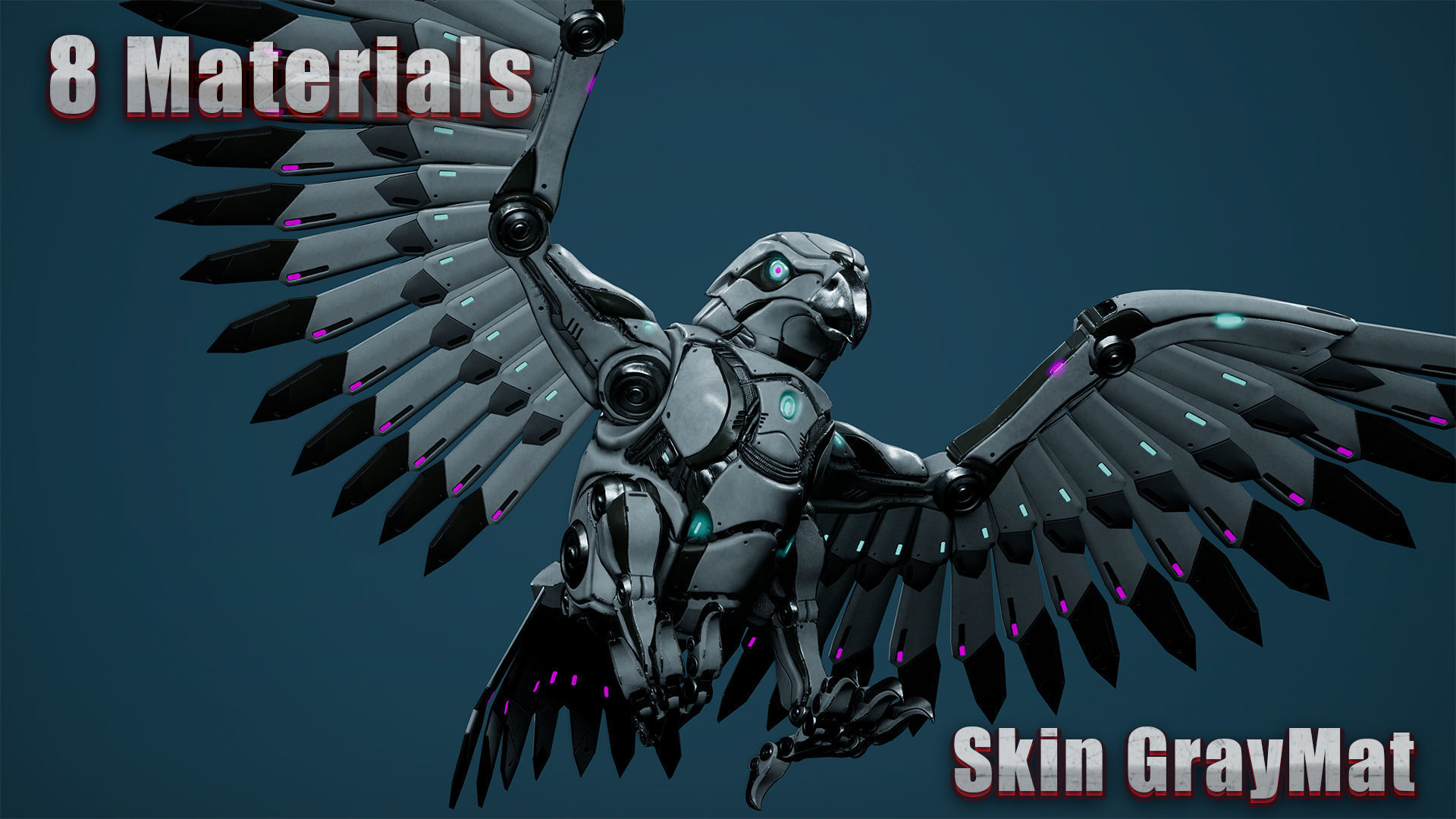 Sci-Fi Animals Robots Pack 3D Model Collection_12