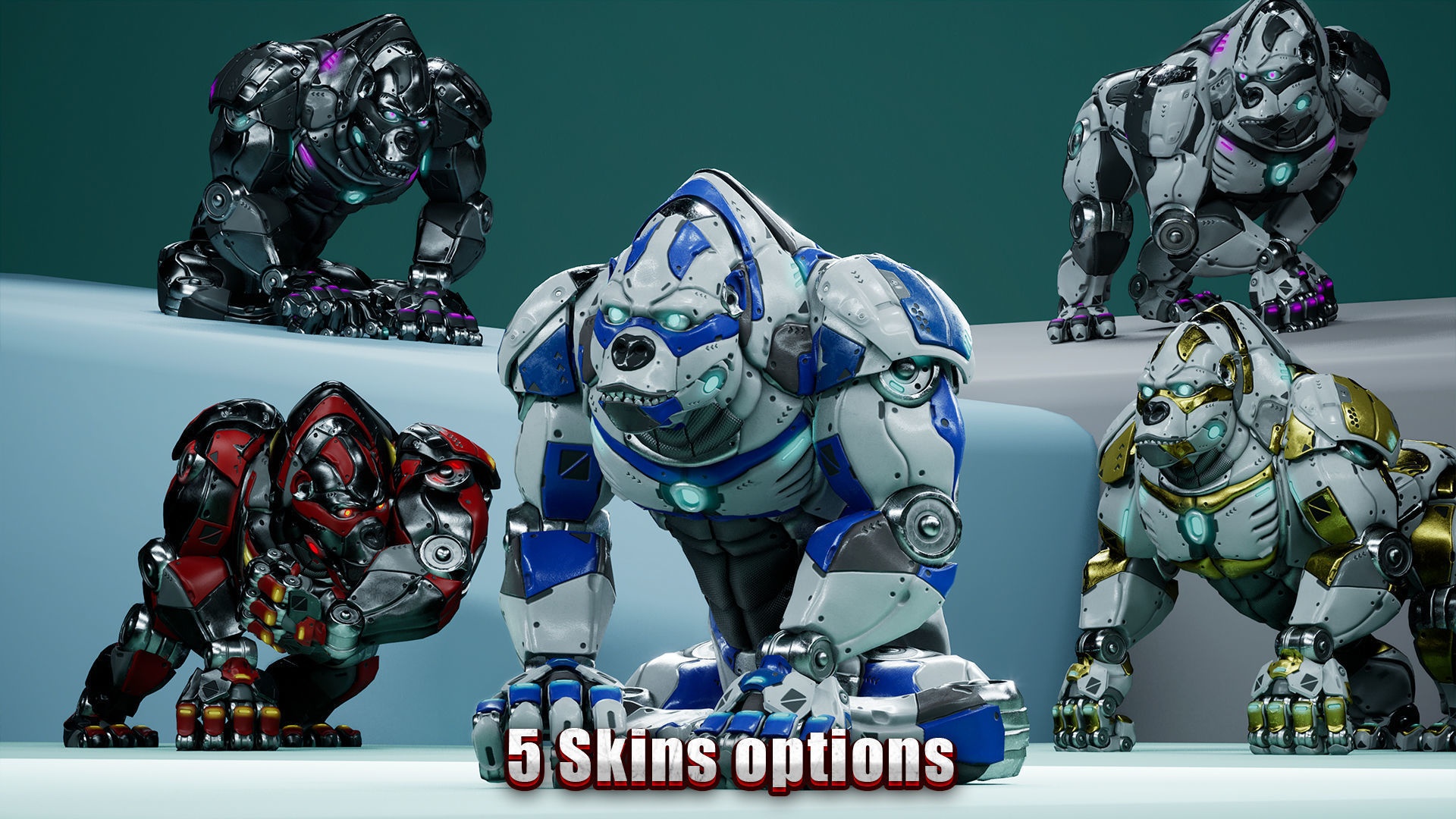 Sci-Fi Animals Robots Pack 3D Model Collection_23