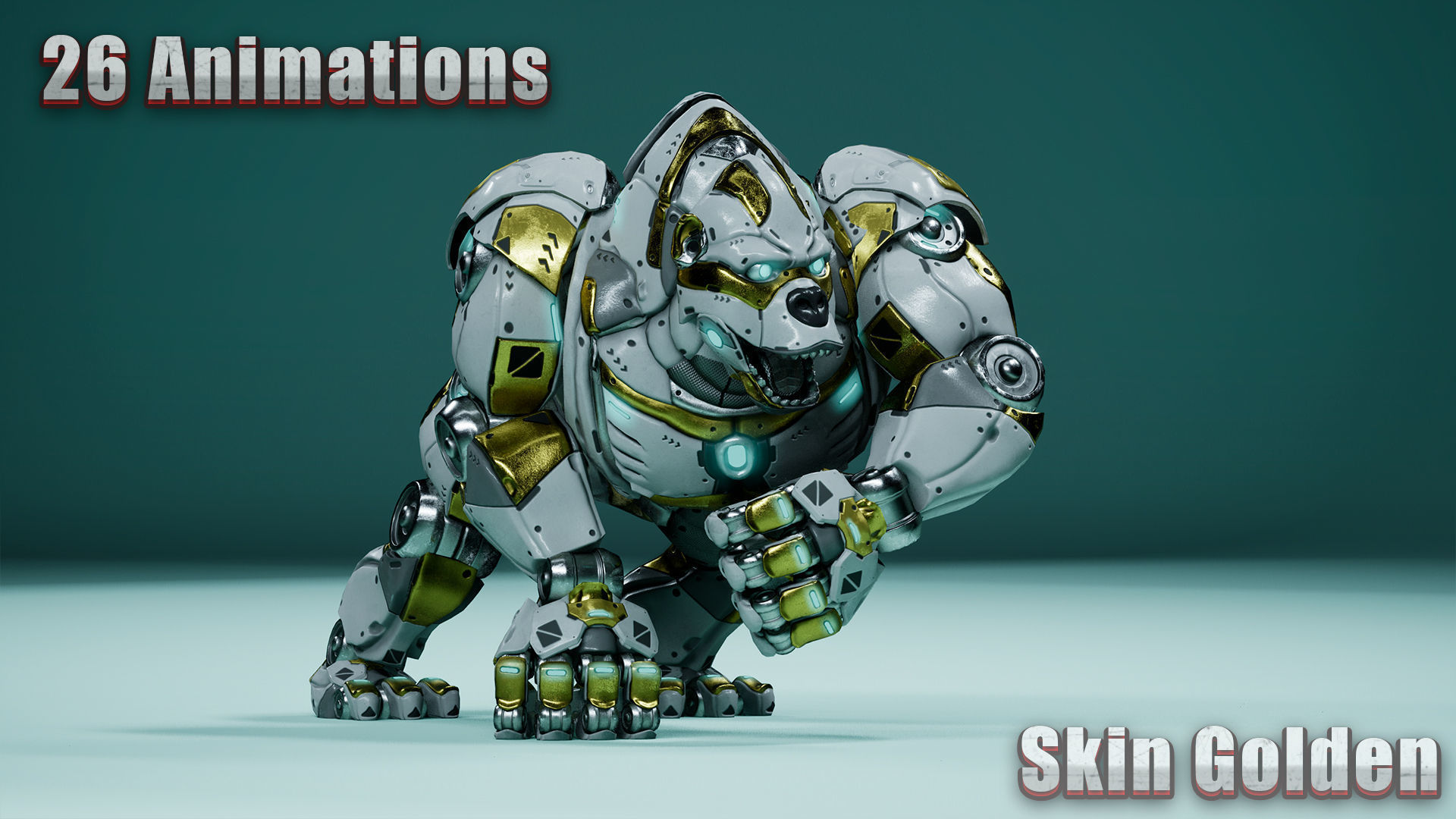 Sci-Fi Animals Robots Pack 3D Model Collection_15