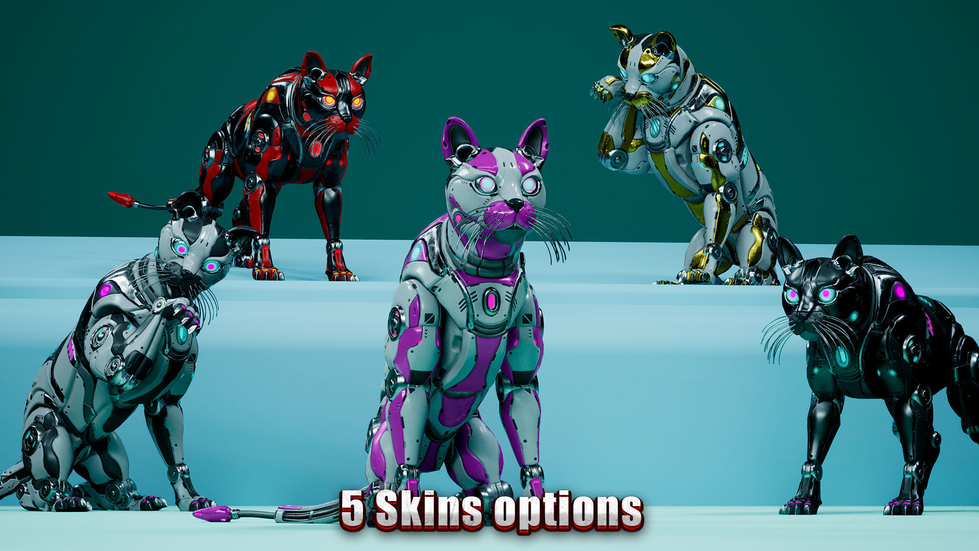 Sci-Fi Animals Robots Pack 3D Model Collection_18