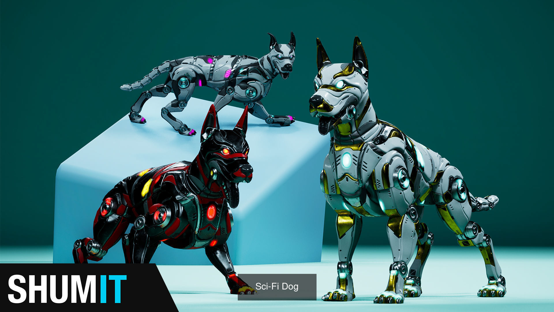 Sci-Fi Animals Robots Pack 3D Model Collection_7