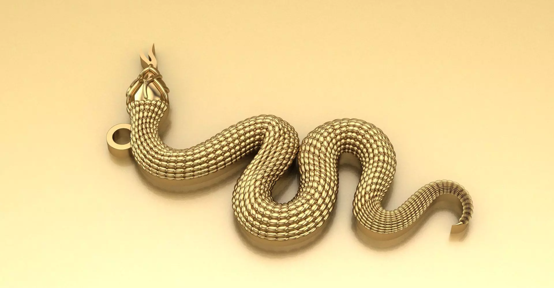 snake pendant 3D print model
