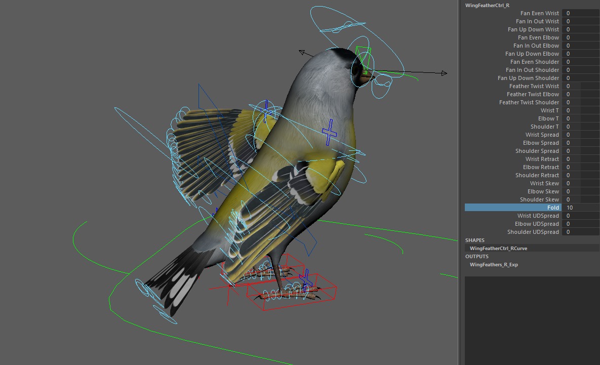 3D Bird Pack Lawrence Finch Male and Female Low-poly 3D model  Low-poly 3D model_37