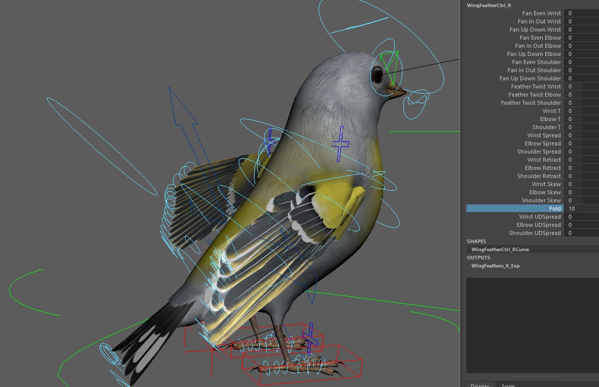 3D Bird Pack Lawrence Finch Male and Female Low-poly 3D model  Low-poly 3D model_38